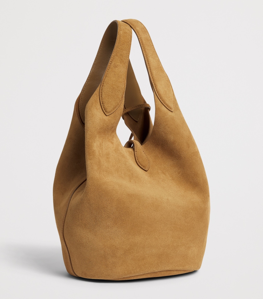 Polo Ralph Lauren Medium Suede Polo Play Tote Bag Caramel Image 3
