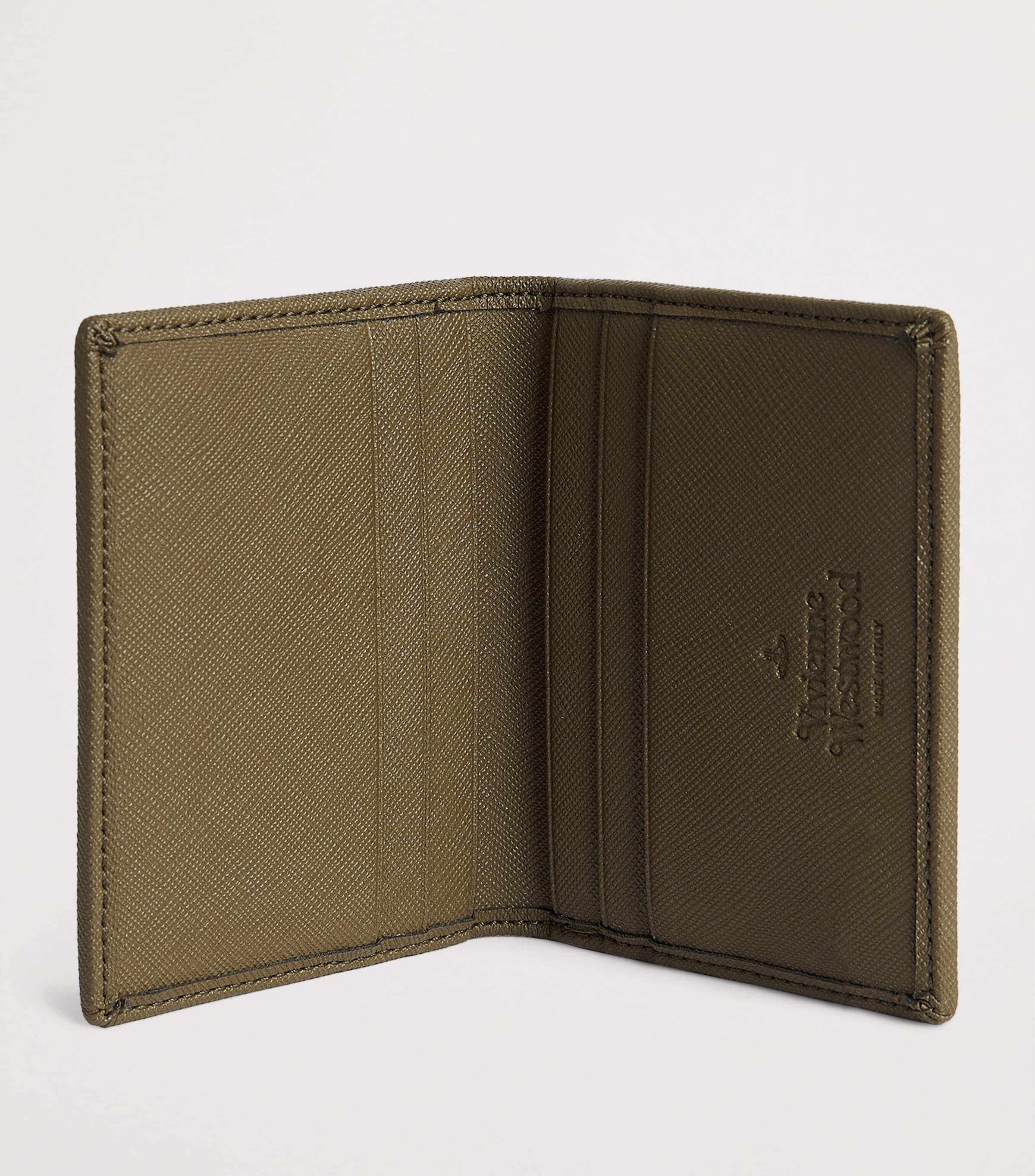 Vivienne Westwood Saffiano-Effect Card Holder Khaki Image 2