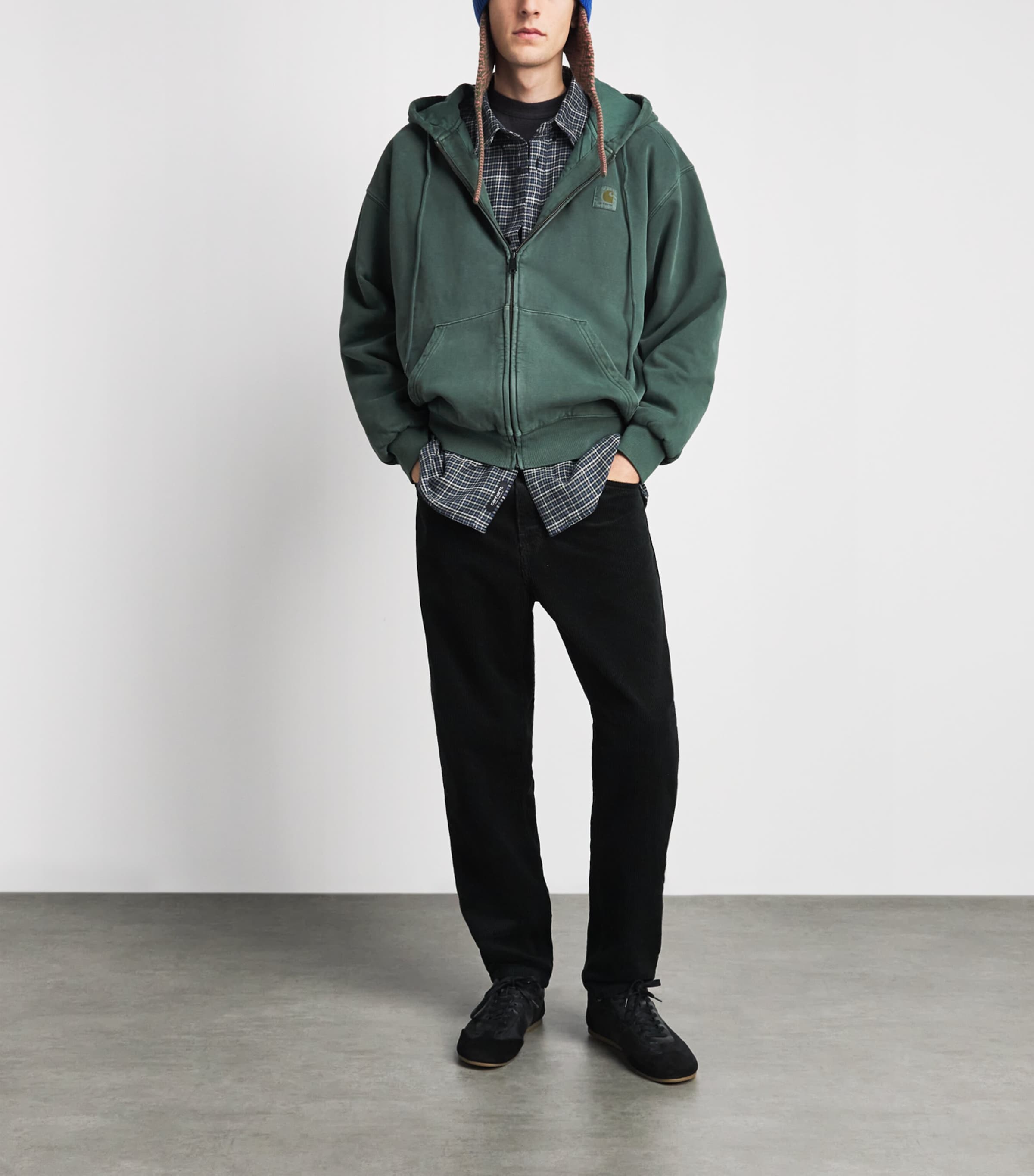 Carhartt WIP Grey Cotton Logo Vista Zip-Up Hoodie | Harrods US