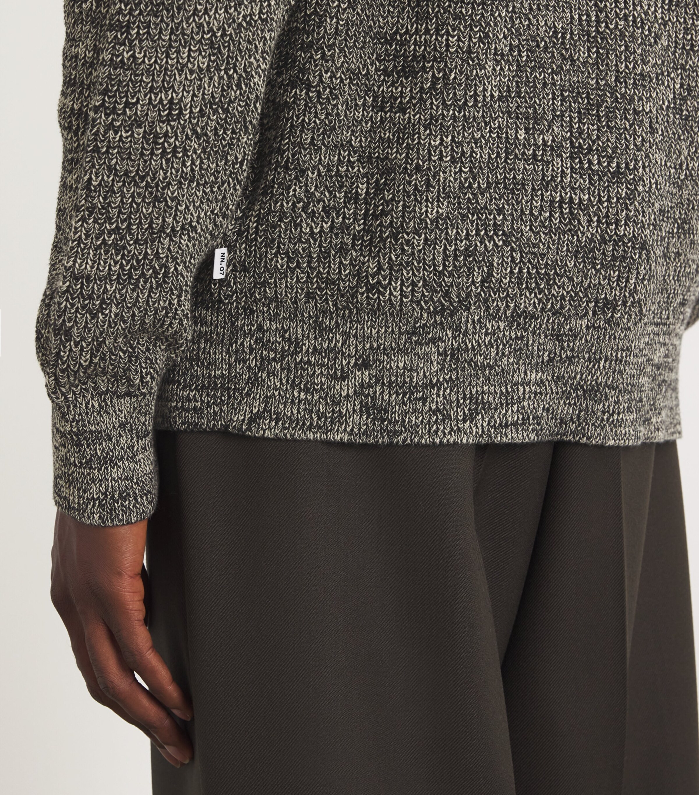 NN07 Mens Cotton Jacobo Cardigan Black Multi Image 6