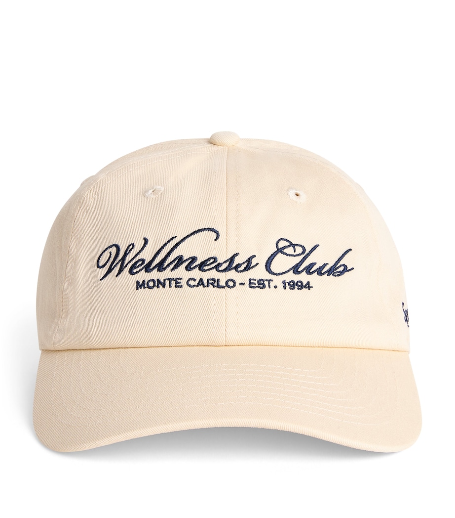 Cotton Embroidered Baseball Cap CREAM Image 1
