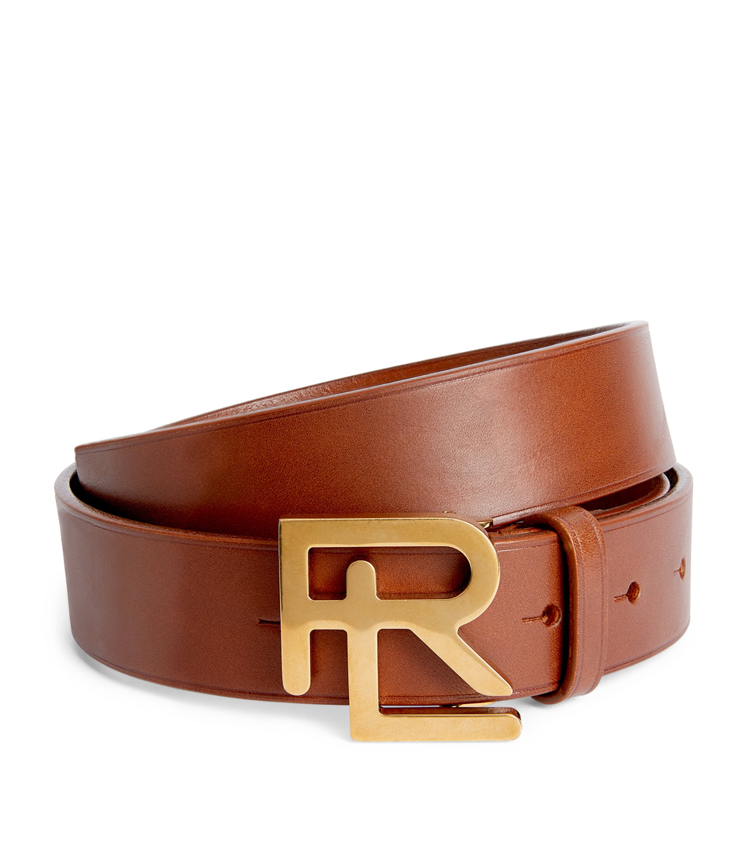 Ralph Lauren Leather Rl Belt In Brown