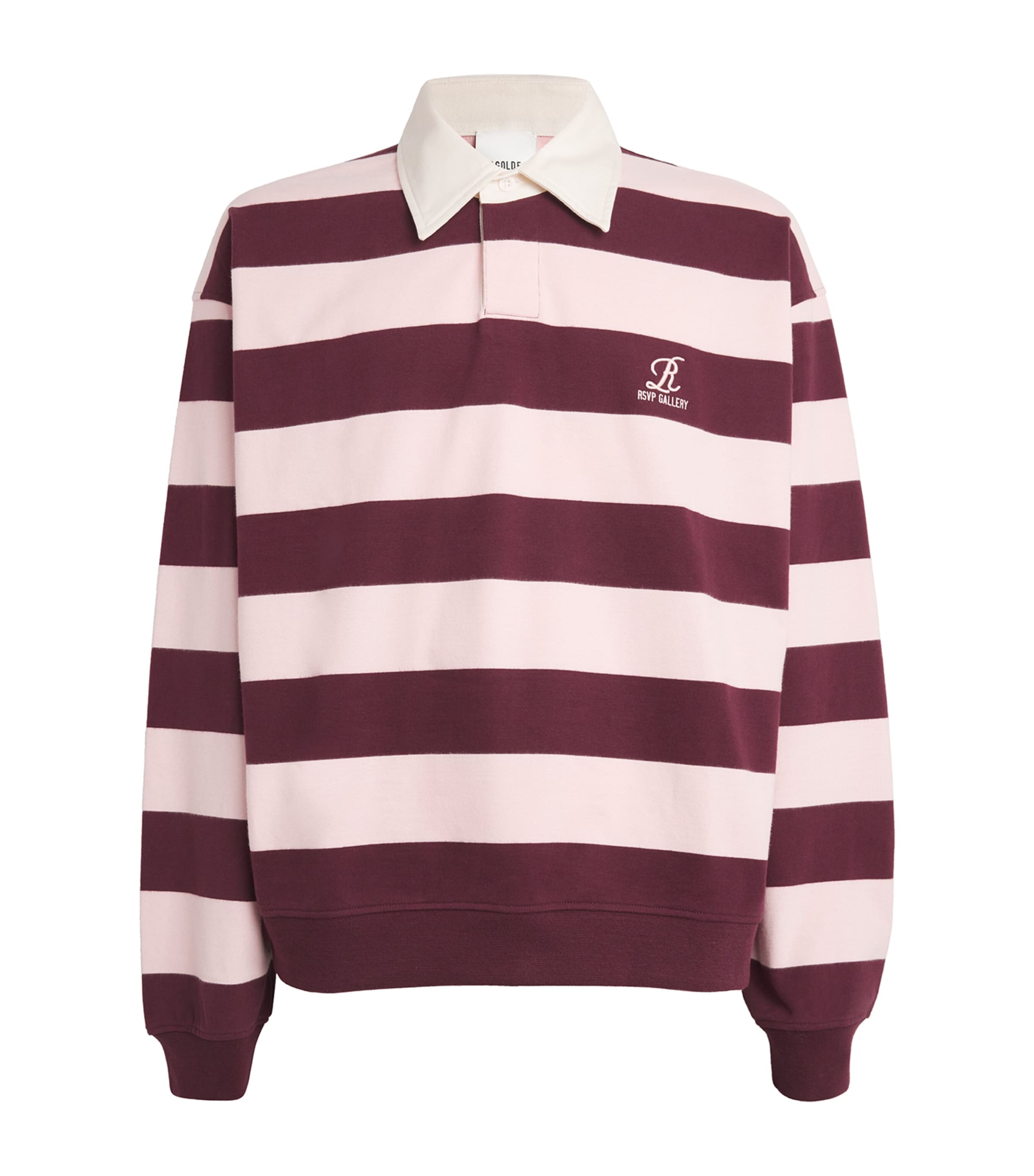 AGOLDE × RSVP Gallery / 状:S-A/×RSVP Gallery/RUGBY/長袖シャツ/M/コットン/BRD/ボーダー AGOLDE Pink x RSVP Gallery Cotton Rugby Shirt | Harrods US