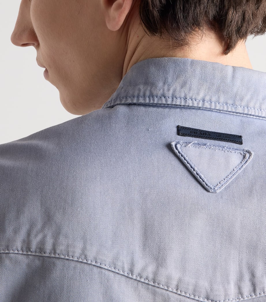 Cotton Gabardine Shirt F0E1Y Image 4