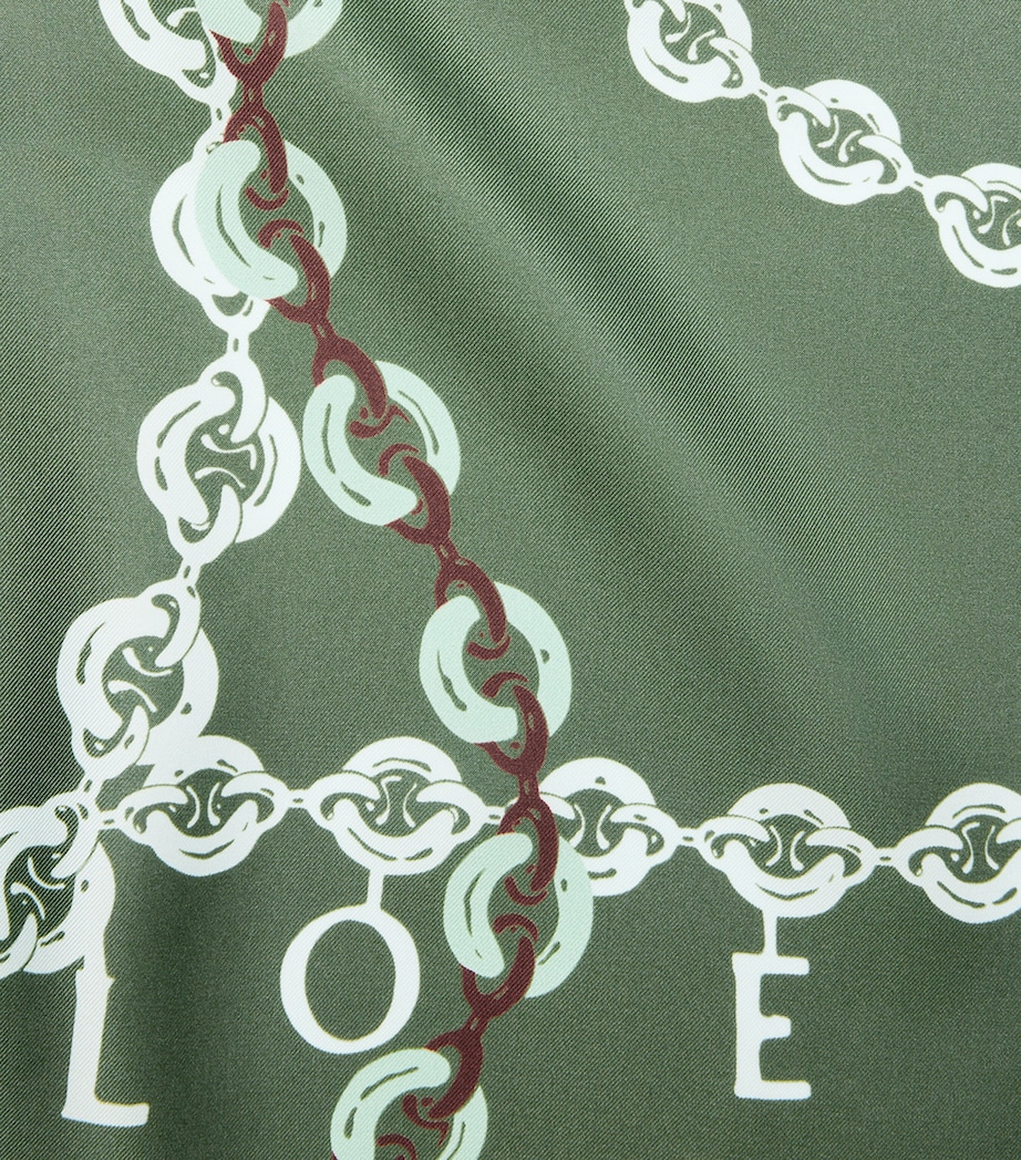 Silk Donut Chain Scarf GREEN MULTICOLOR Image 2