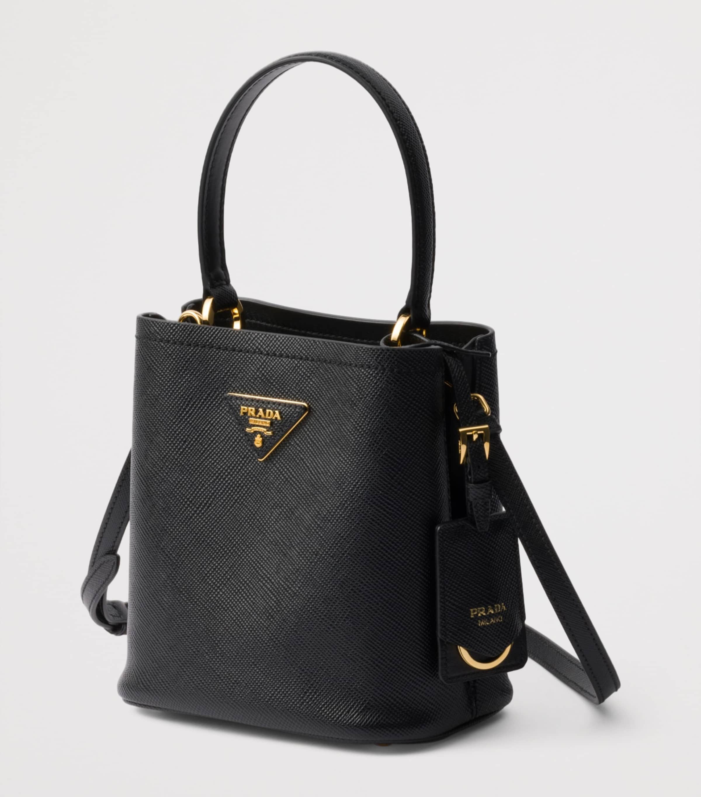 Prada Saffiano Leather Panier Top-Handle Bag Image 2