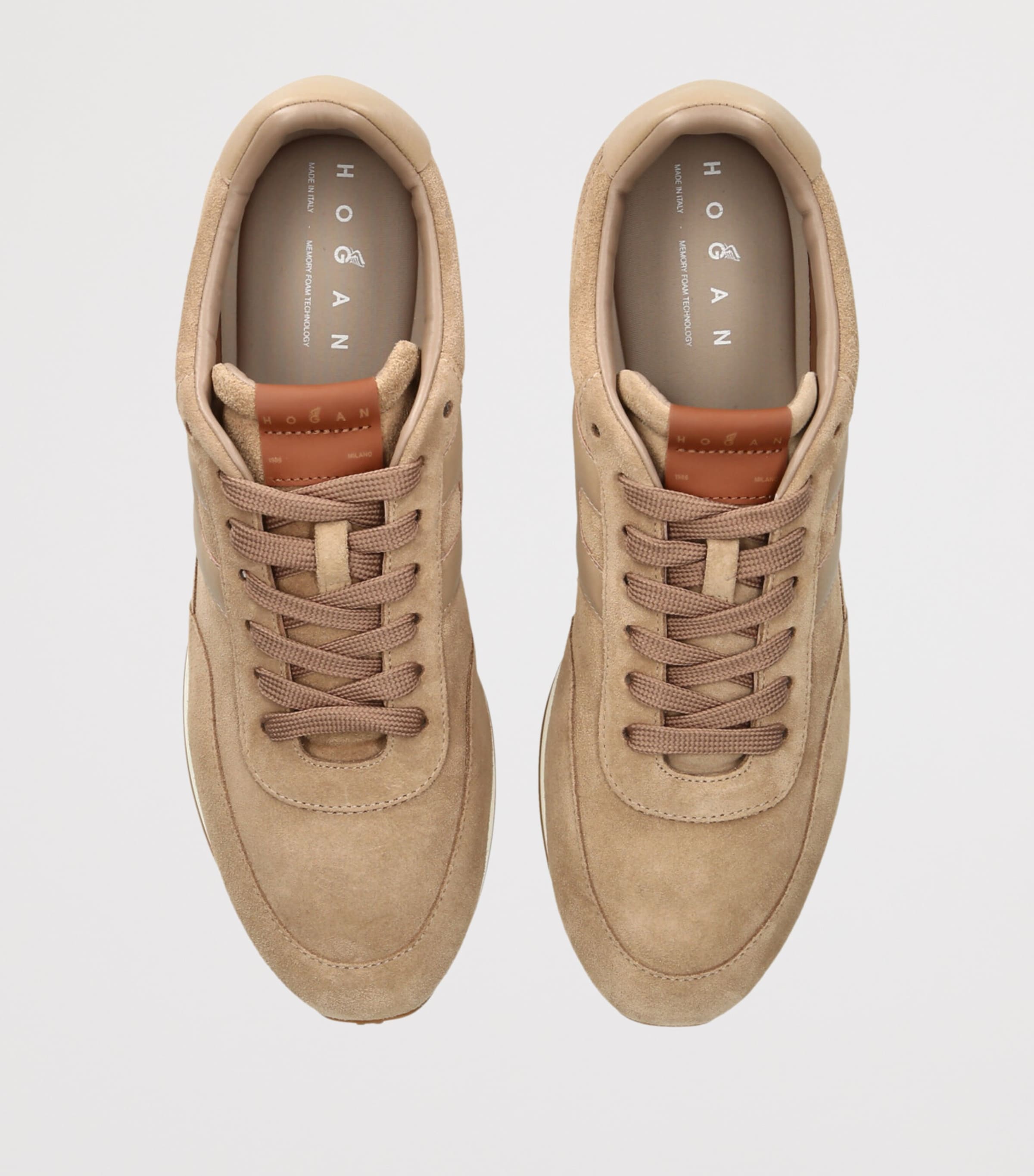 Hogan Suede Athletic Sneakers Beige Image 4