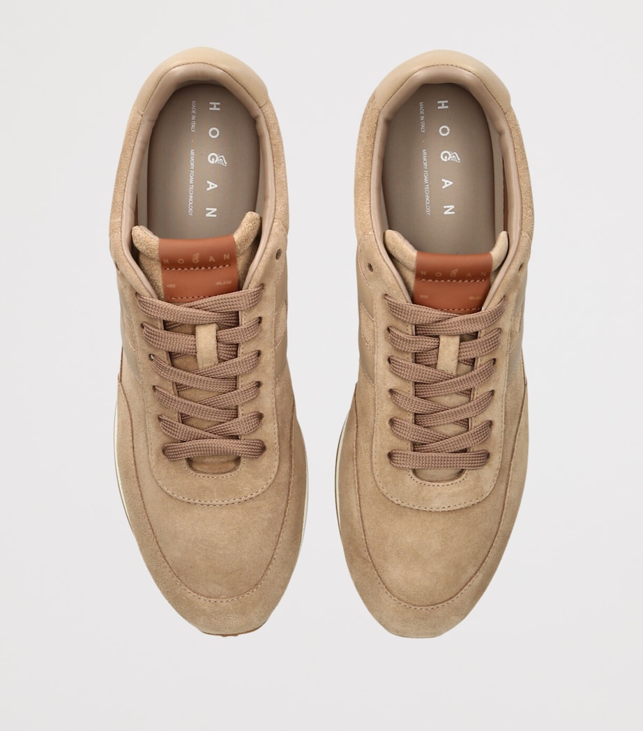 Hogan Suede Athletic Sneakers Beige Image 4