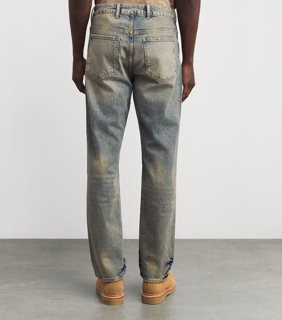Bleached Straight Jeans BLUE CREAM Image 4