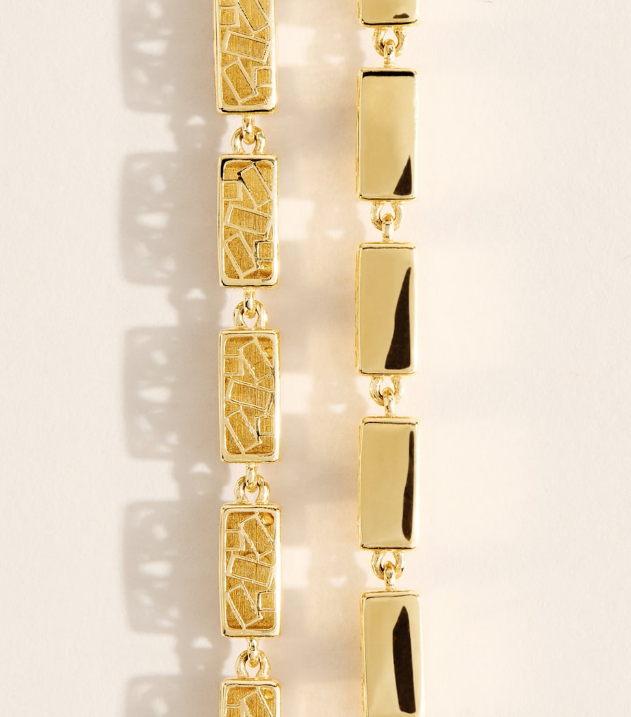 Suzanne Kalan Yellow Gold Block-Chain Pendant Necklace Yg/solid Image 3
