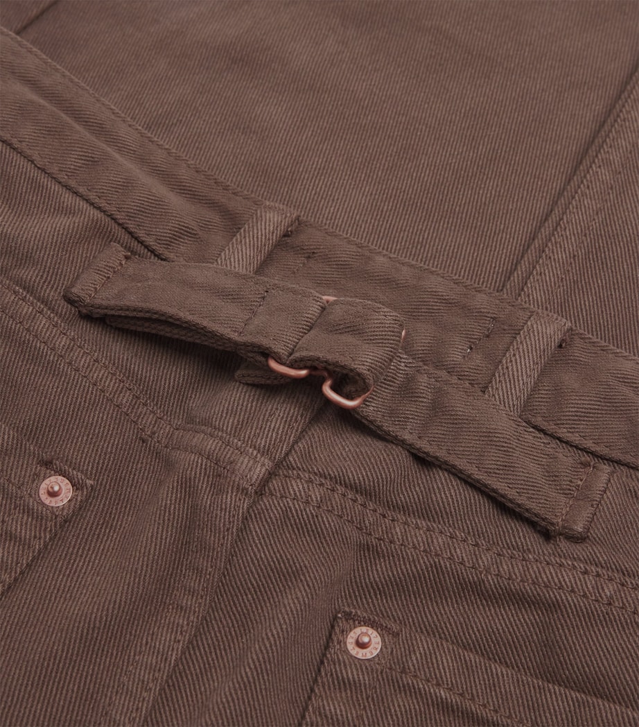 Curved Seam Jeans BROWN Image 5