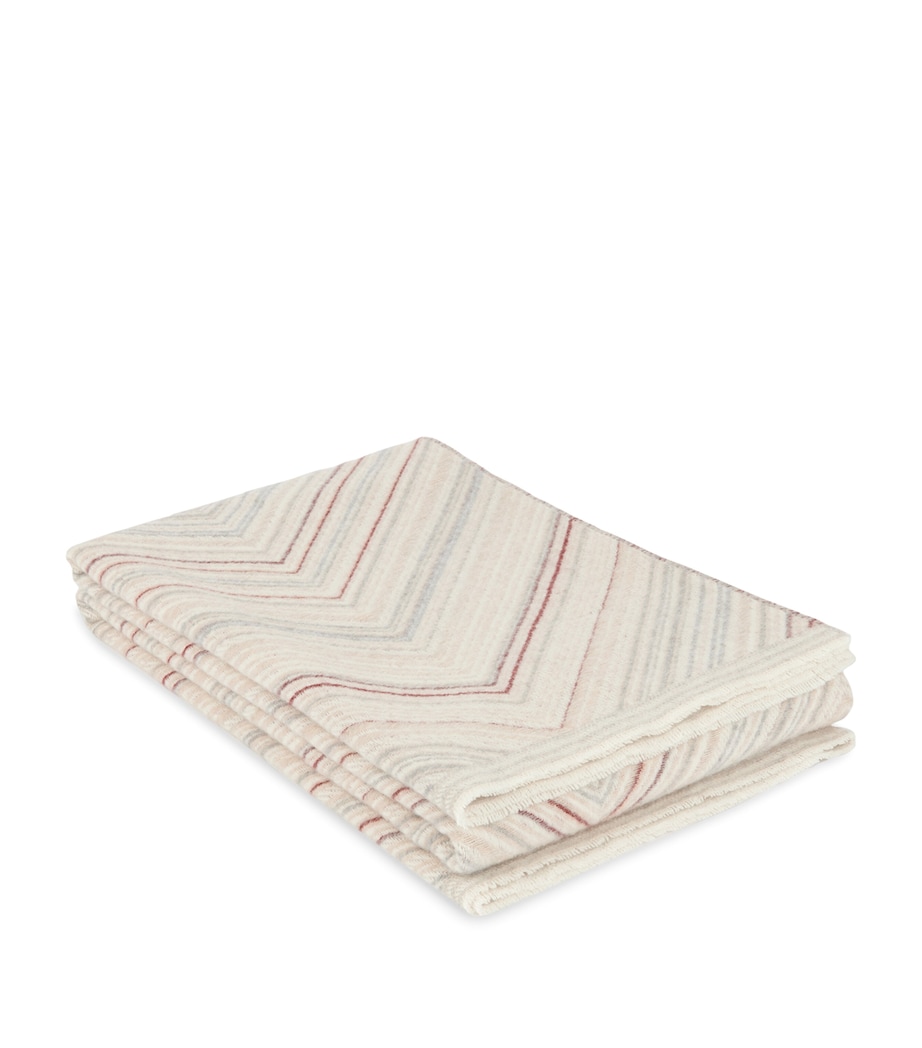 Wool-Cashmere Catullo Throw (130cm x 190cm) 148-BEIGE MULTI Image 3