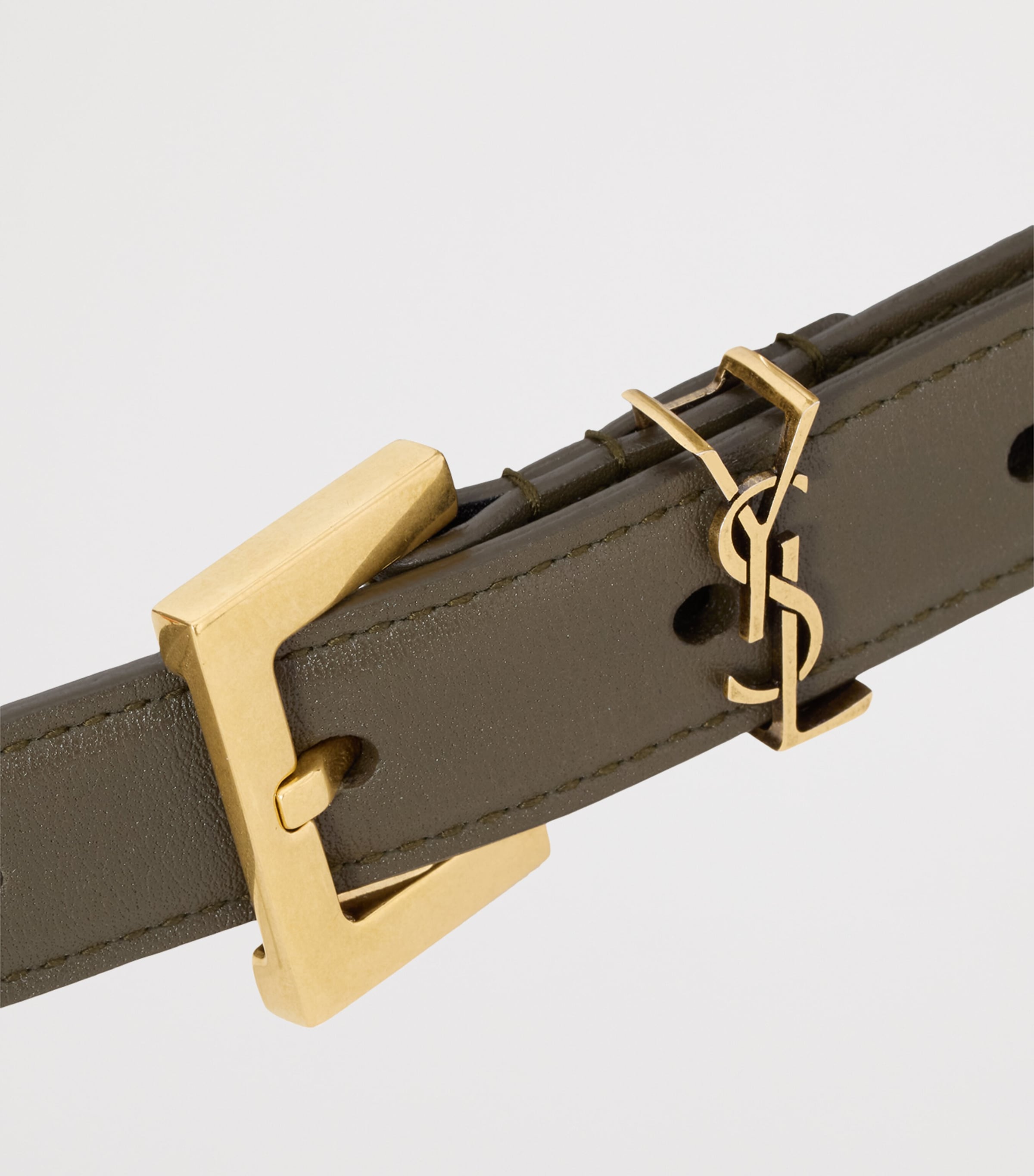 Saint Laurent Leather Monogram Belt Image 4