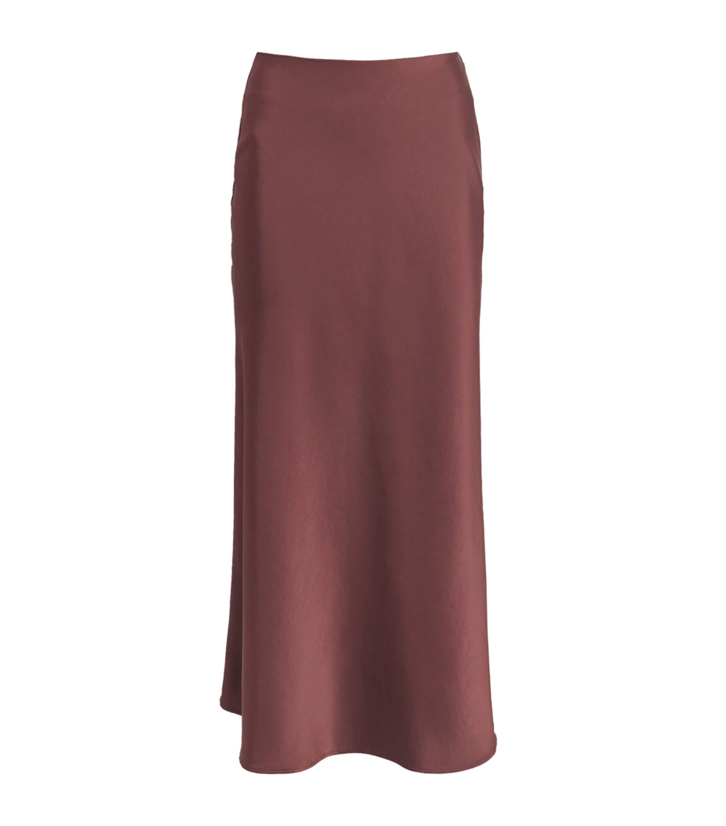 CLAUDIE PIERLOT SATIN MIDI SKIRT 