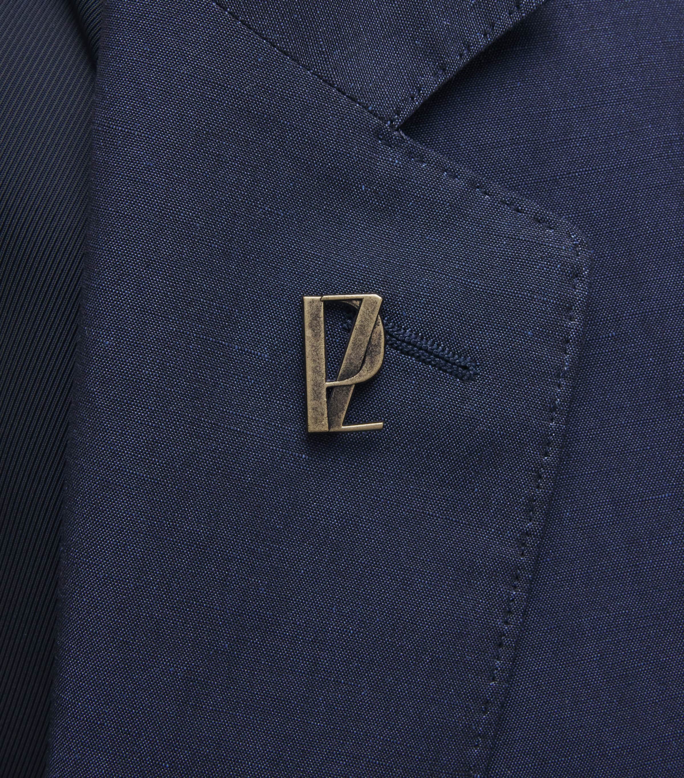 Pal Zileri Mens Cotton-Linen Vicenza 2-Piece Suit Blue Navy Image 6