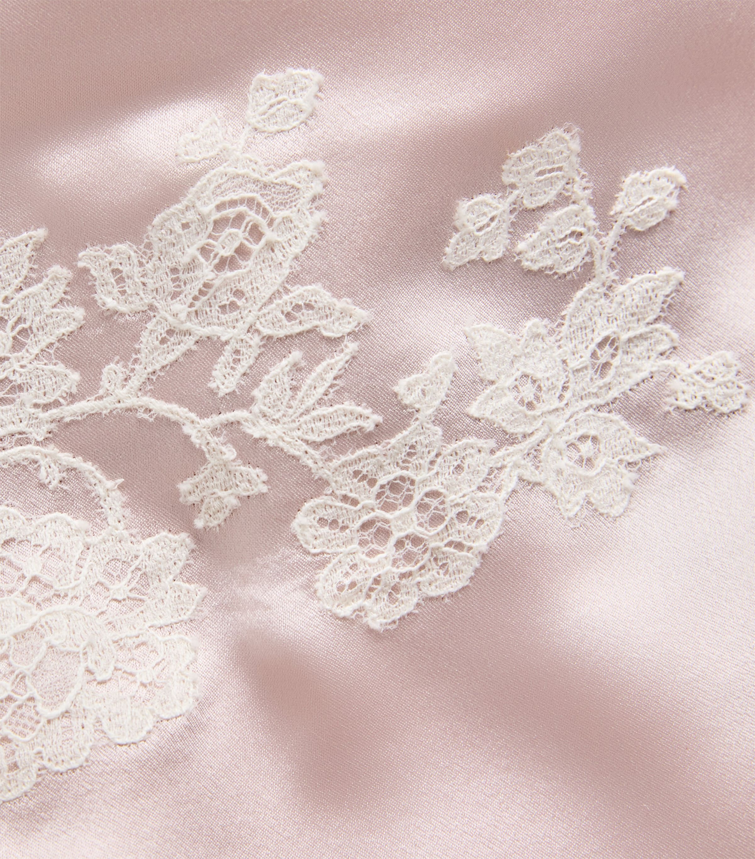 Carine Gilson Womens Silk Lace-Trim Julia Kimono Silverpink/naturel Image 6