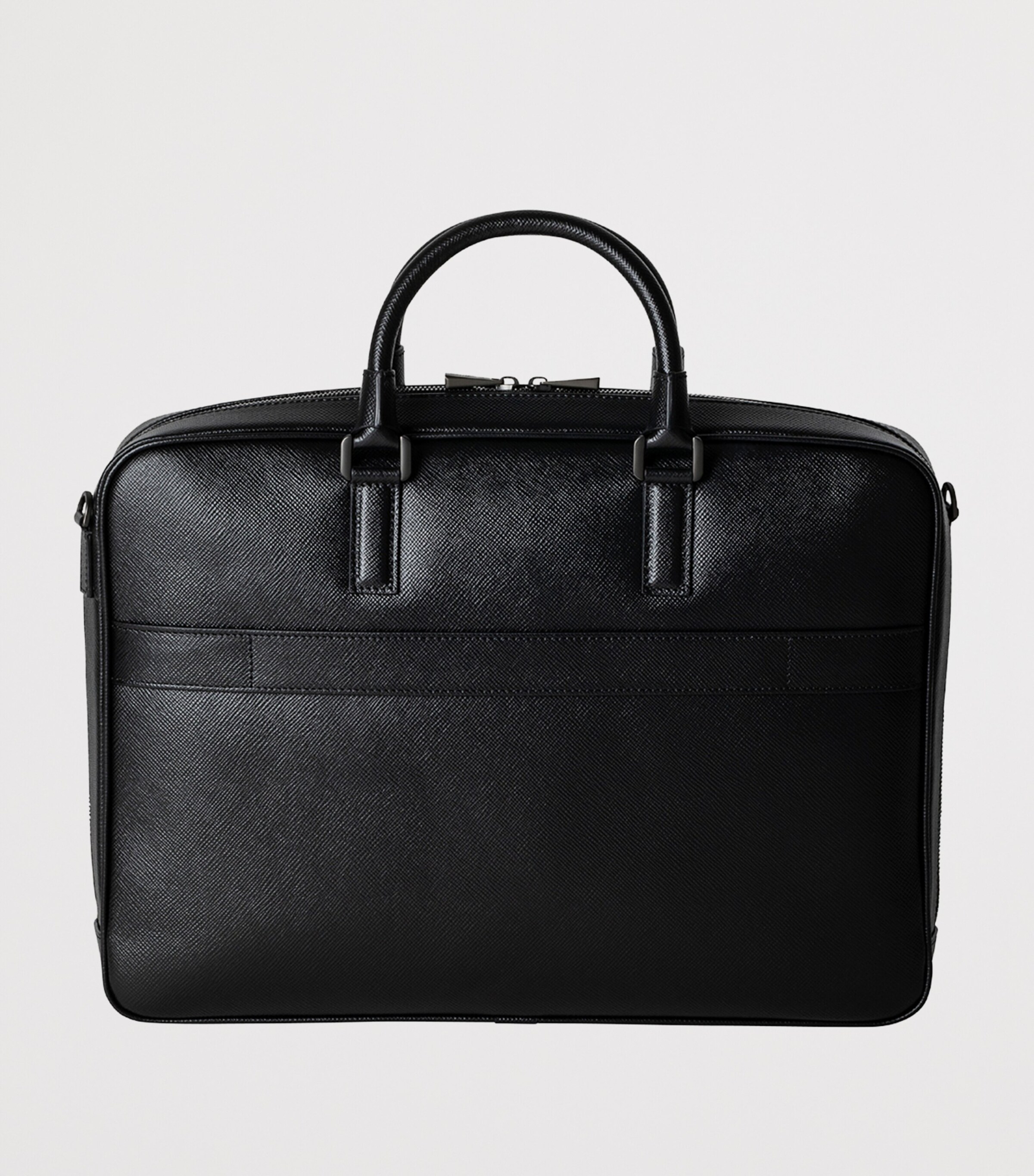 Slim Evoluzione Leather Briefcase BLACK ECLIPSE Image 3