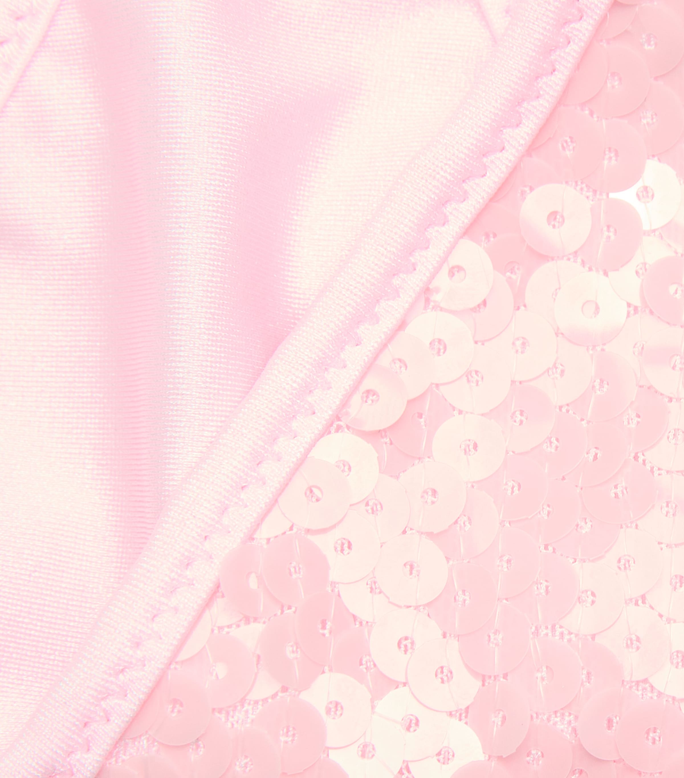 Oséree Womens Sequin Triangle Bikini Bubble Pink Image 4