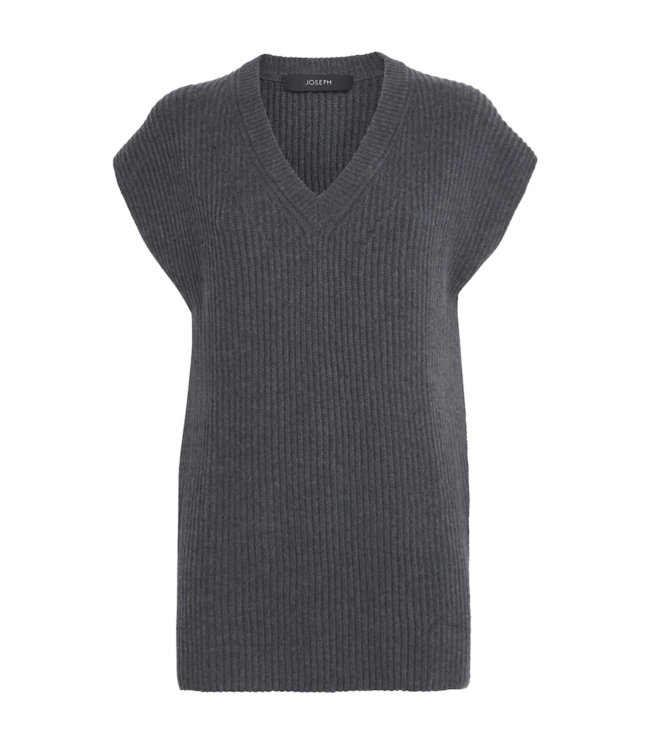 Merino-Cashmere-Silk Sweater Vest SMOKE Image 1