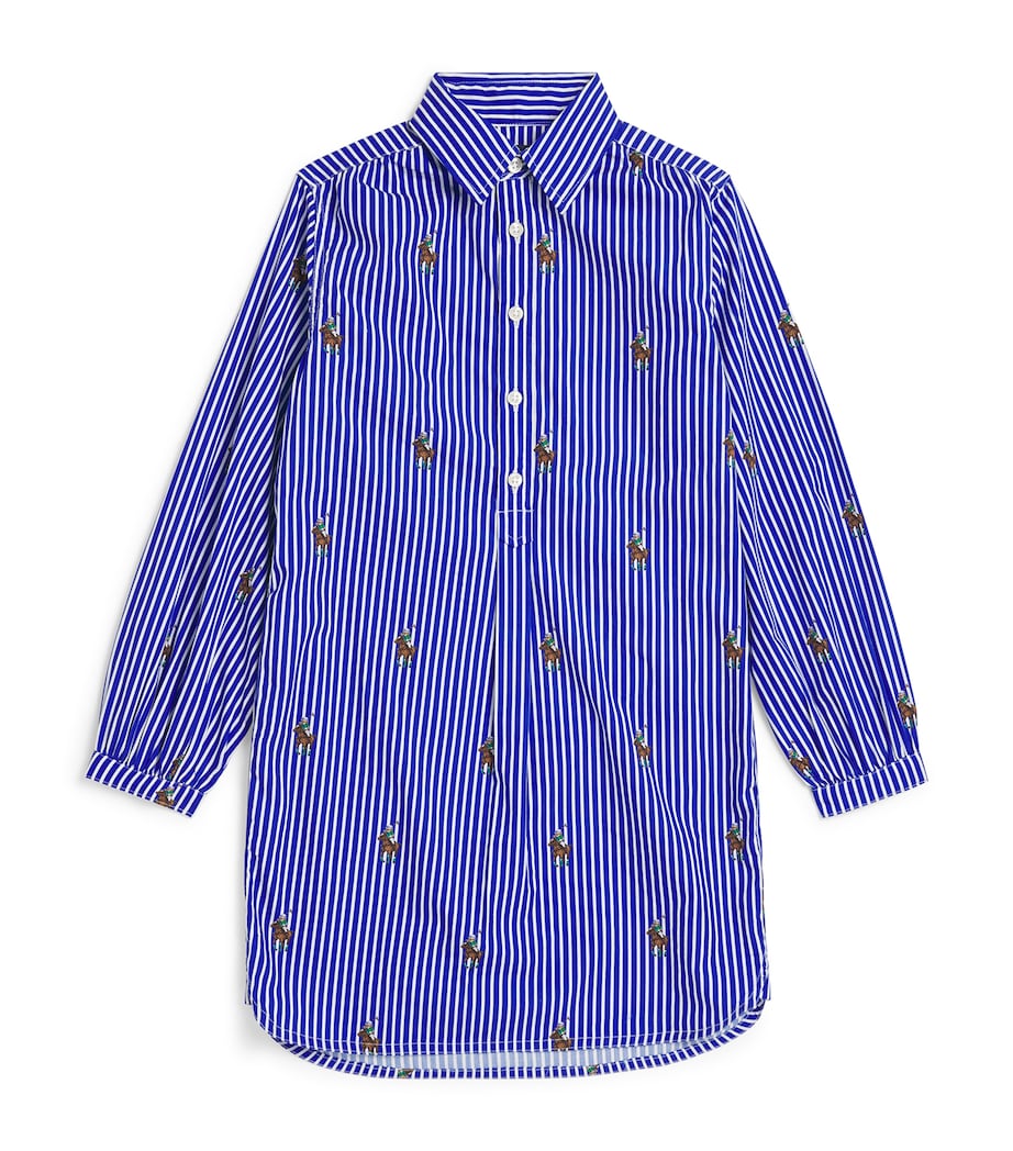 Cotton Stripe Shirt Dress (7-16 Years) MULTI Image 1