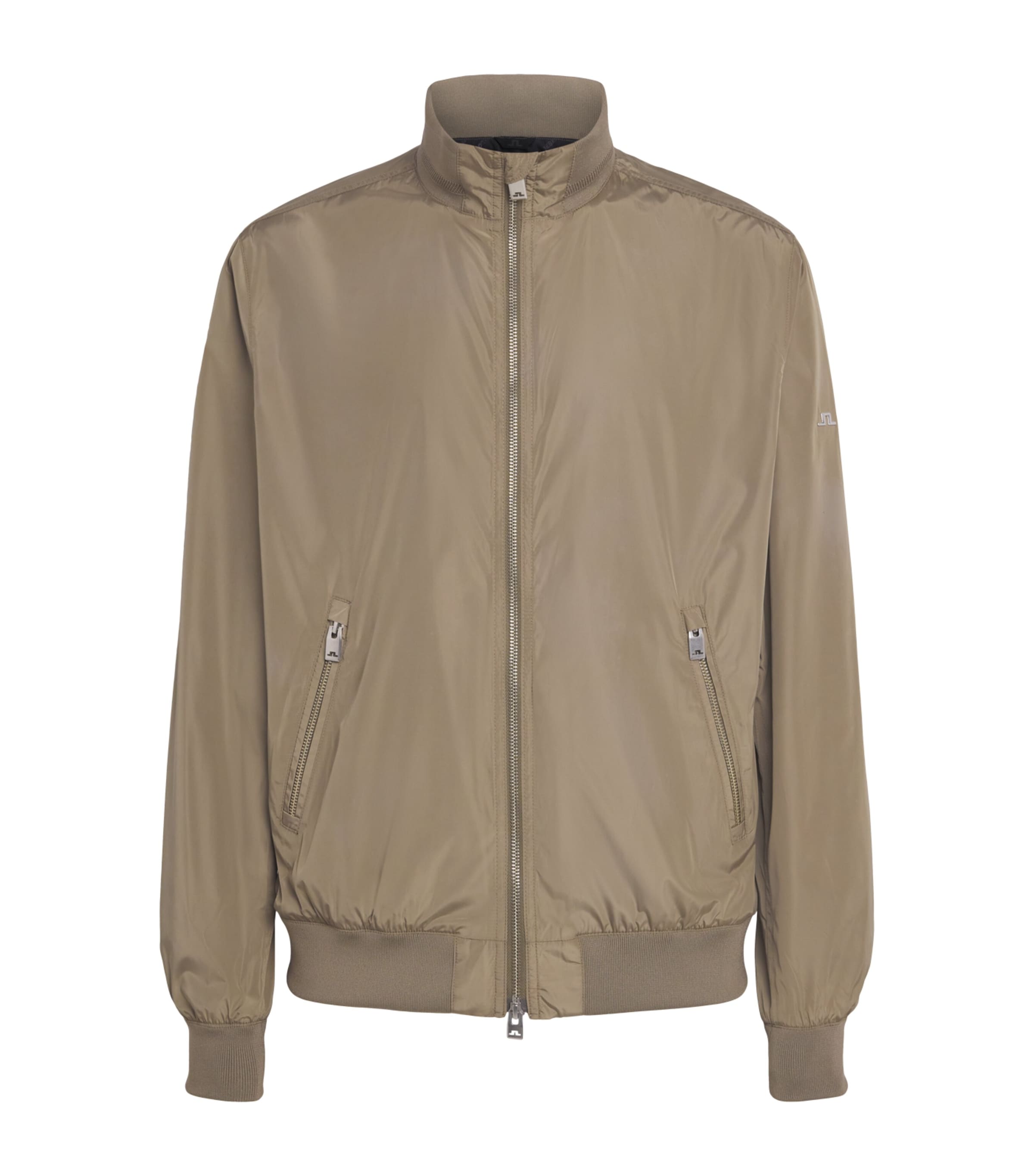 J Lindeberg Mens Water-Repellent Kevin Bomber Jacket Brindle Image 1