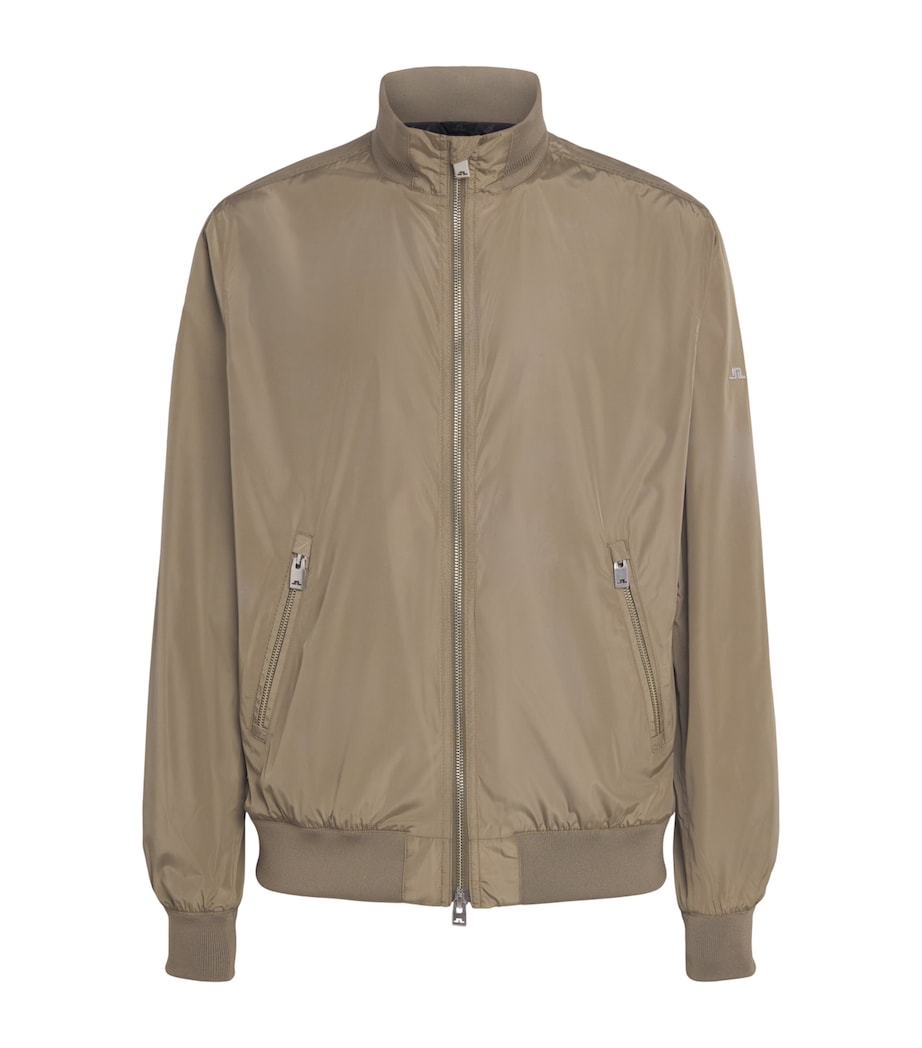 J Lindeberg Mens Water-Repellent Kevin Bomber Jacket Brindle Image 1