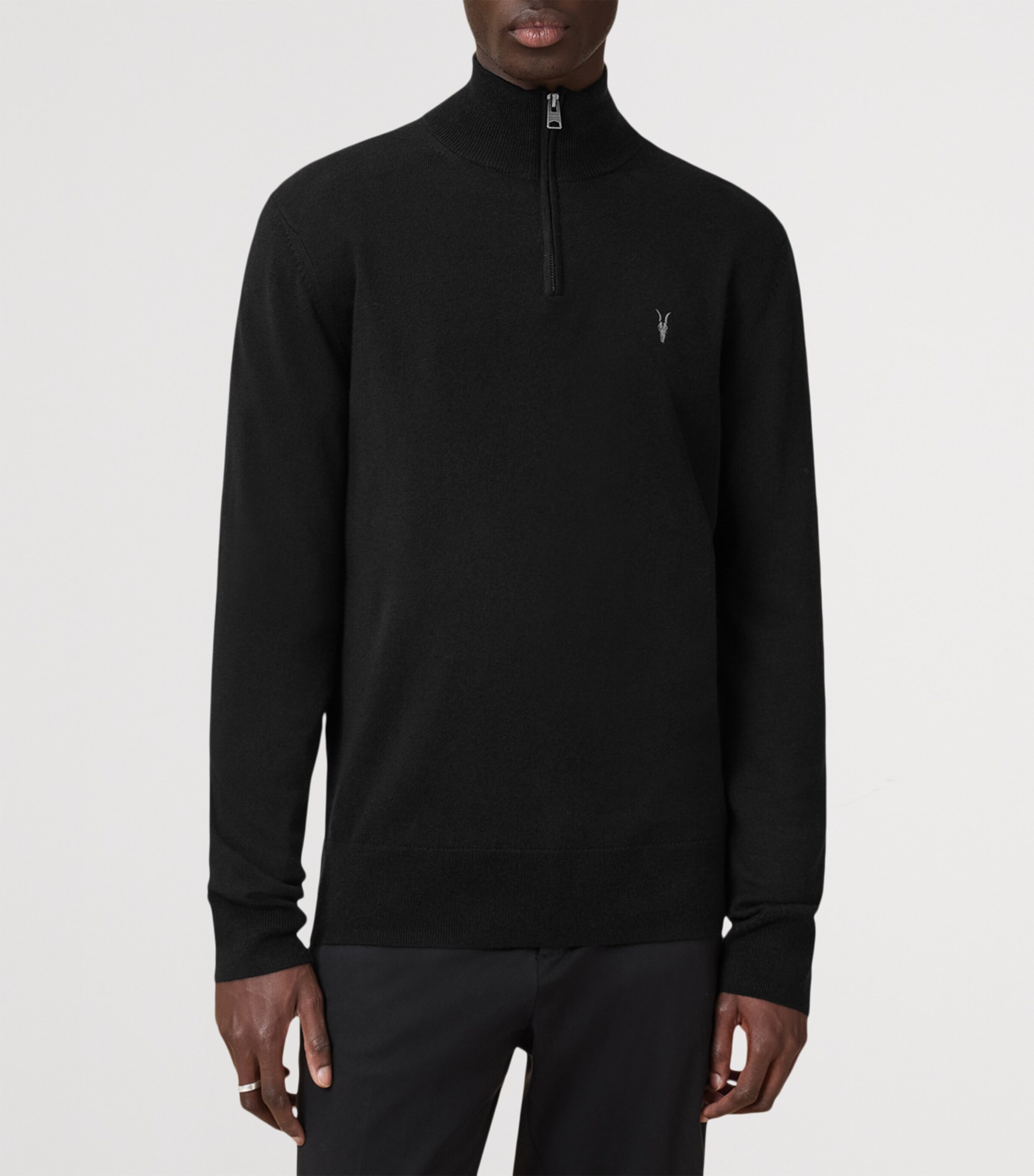 Kilburn Quarter-Zip Sweater BLACK Image 4