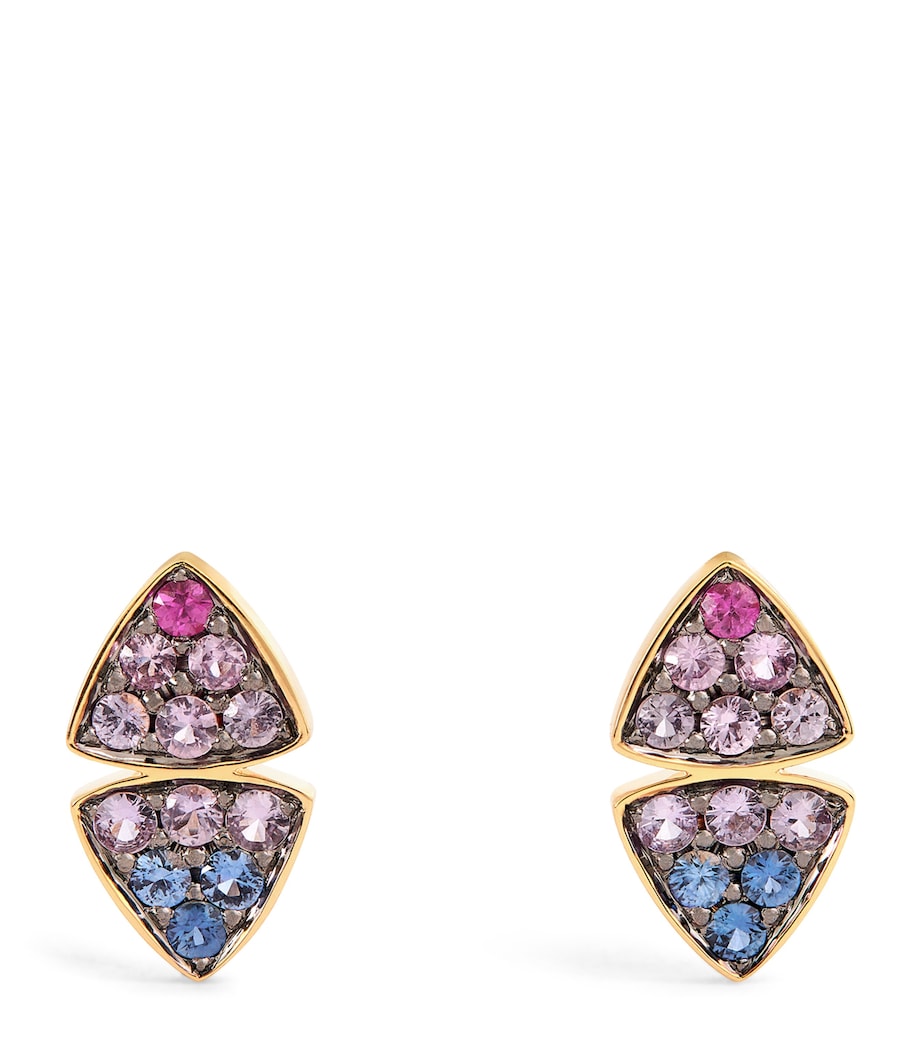 Yellow Gold and Sapphire Candy Sky Stud Earrings YELLOW GOLD Image 1