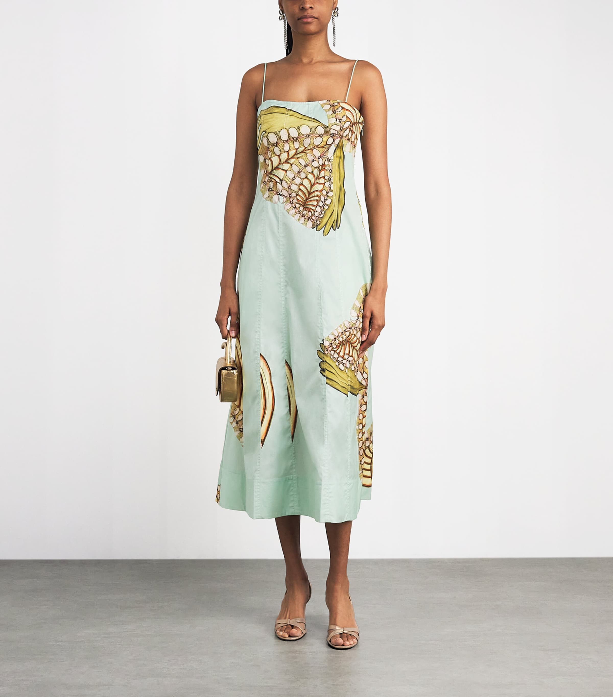 Cotton Poplin Vesela Midi Dress WATER BLOSSOMS Image 2