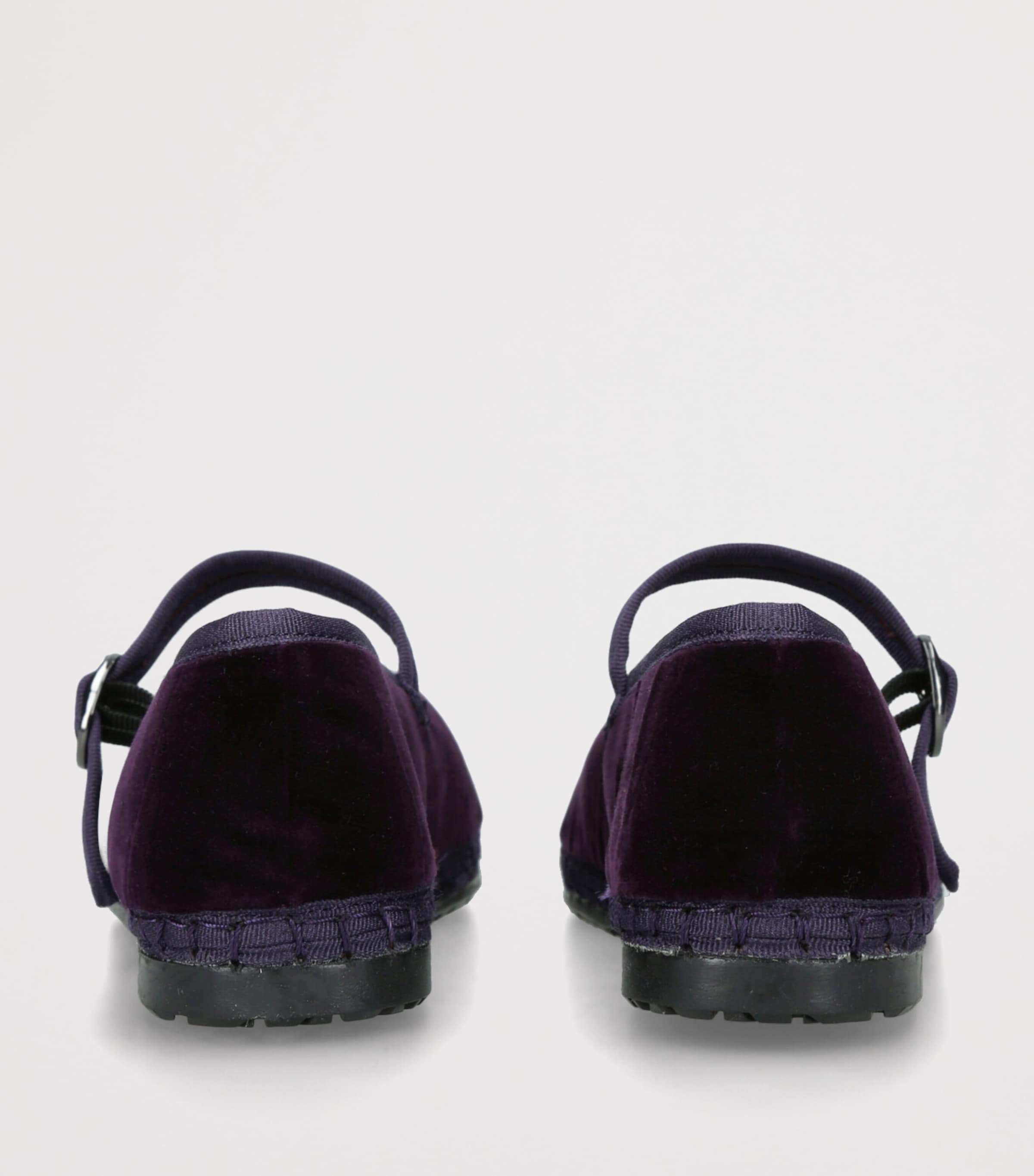 Flabelus Velvet Pierre Mary Janes Purple Image 2