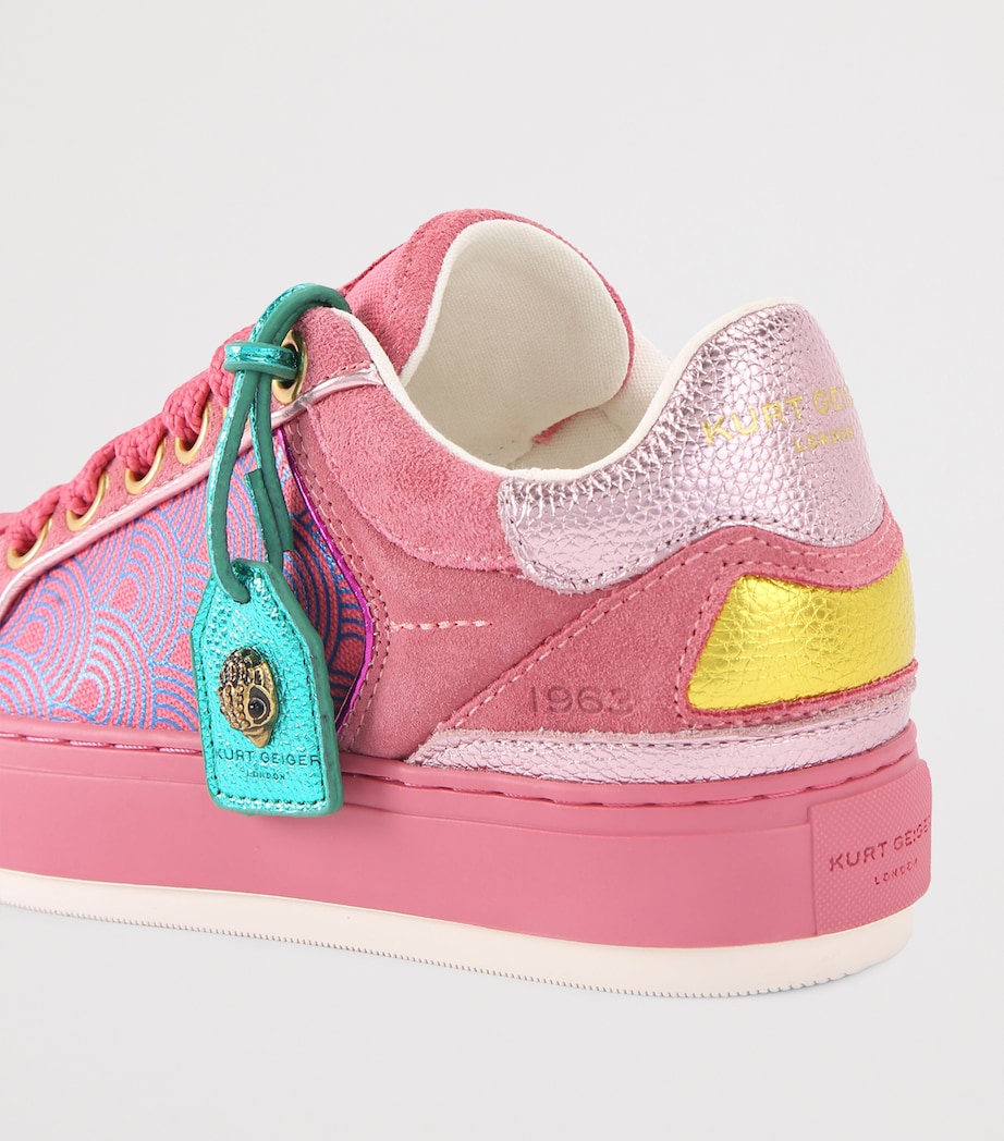 Kurt Geiger London Suede Southbank Tag Sneakers Pink Image 2