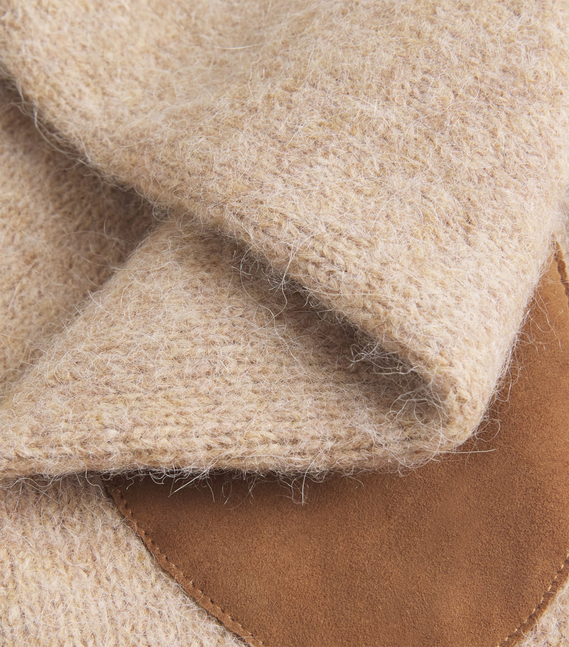 Wool-Blend Elbow-Patch Cardigan BROWN Image 5