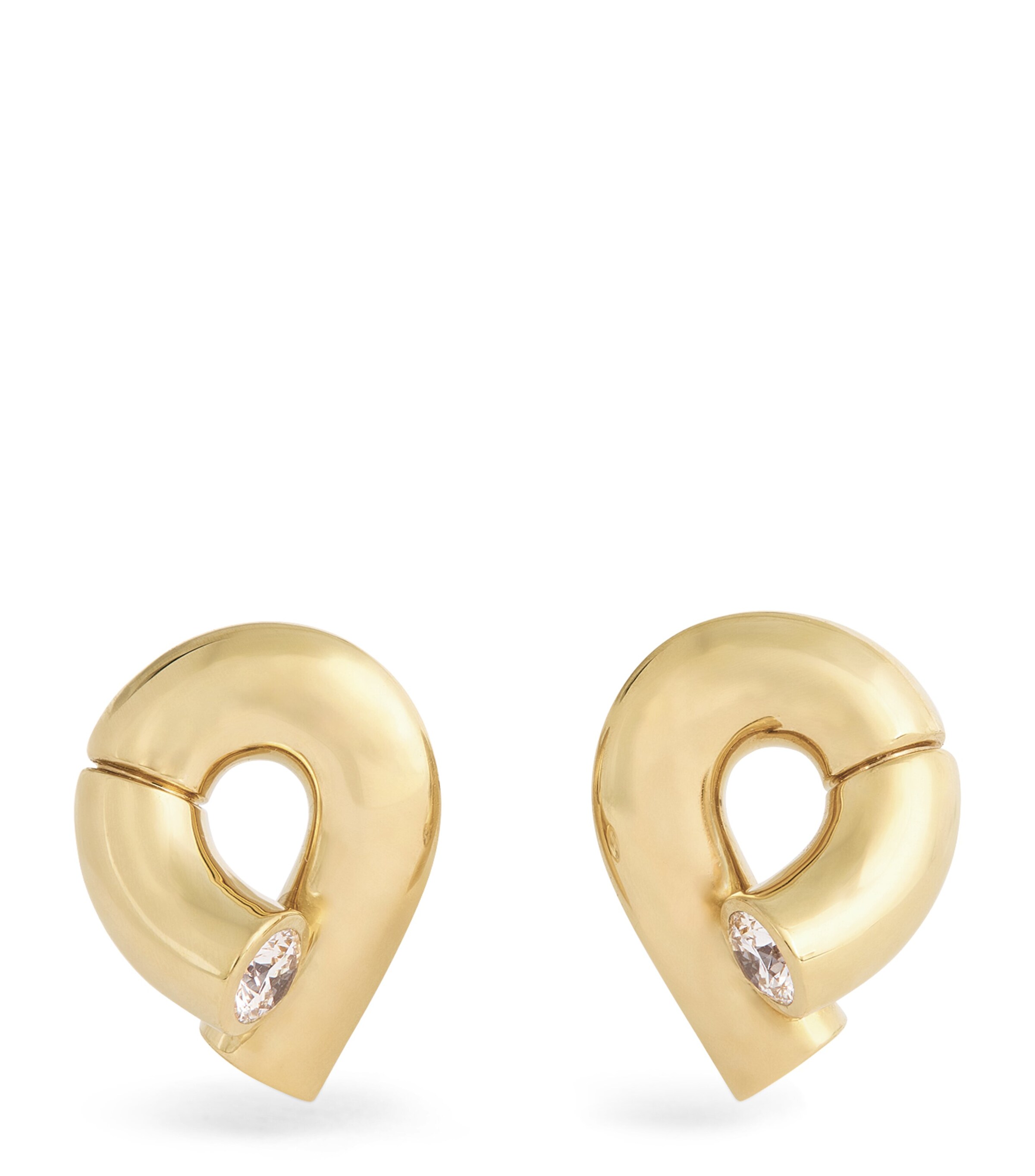 Yellow Gold and Diamond Oera Stud Earrings YELLOW GOLD Image 1
