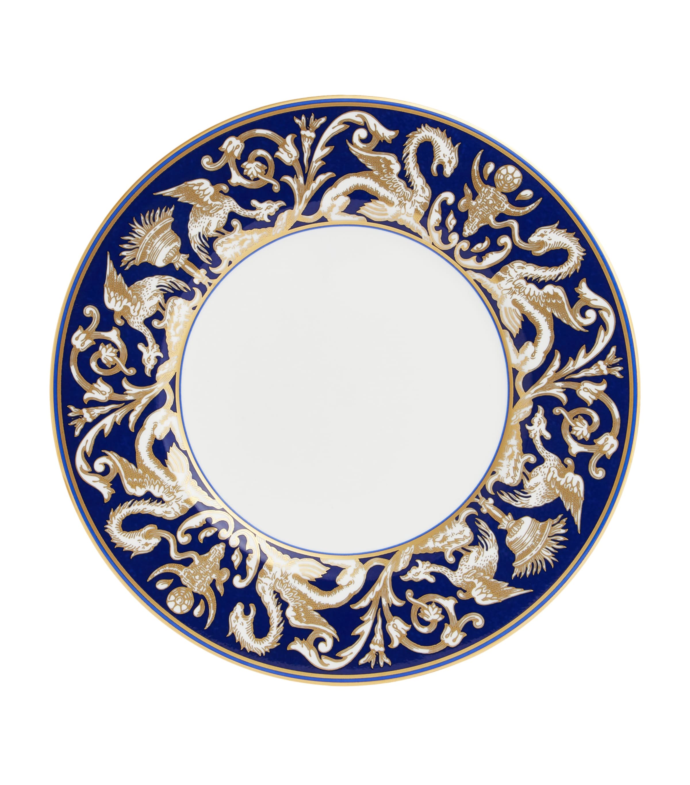 Wedgwood Renaissance Gold Plate In Blue