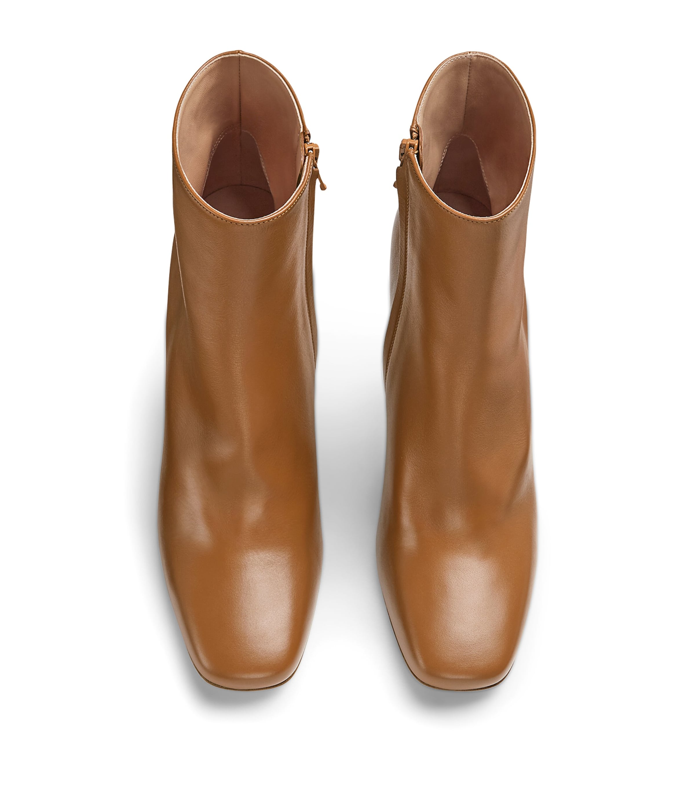 Calfskin Heeled Ankle Boots 90 WOOD Image 3