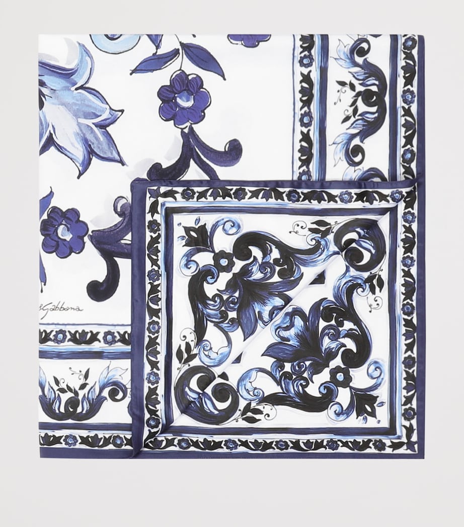 Cotton Majolica King Duvet Cover (260cm x 220cm) UB011-MAIOLICA BLU M Image 2