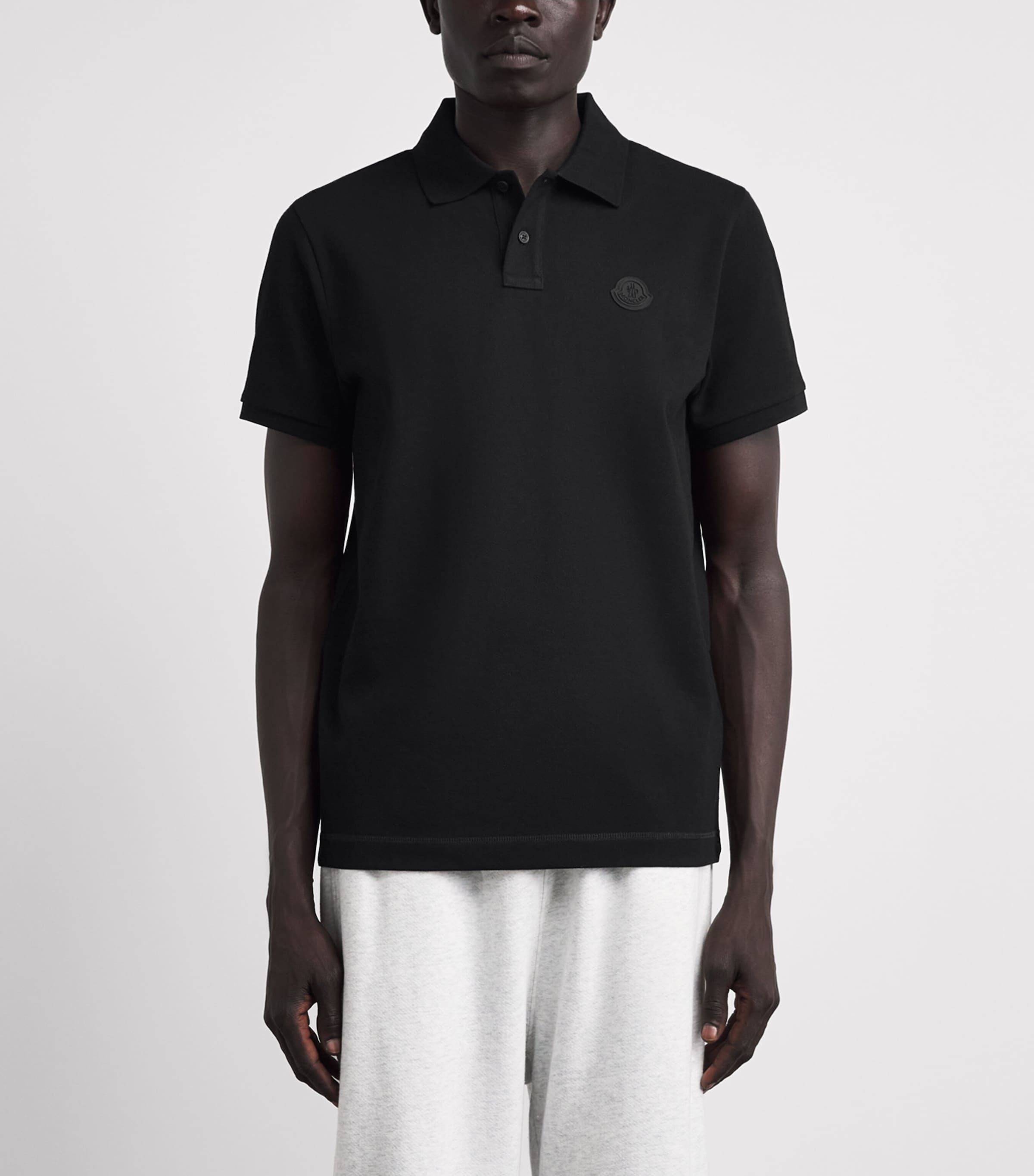 Moncler Mens Cotton Logo Polo Shirt Image 4