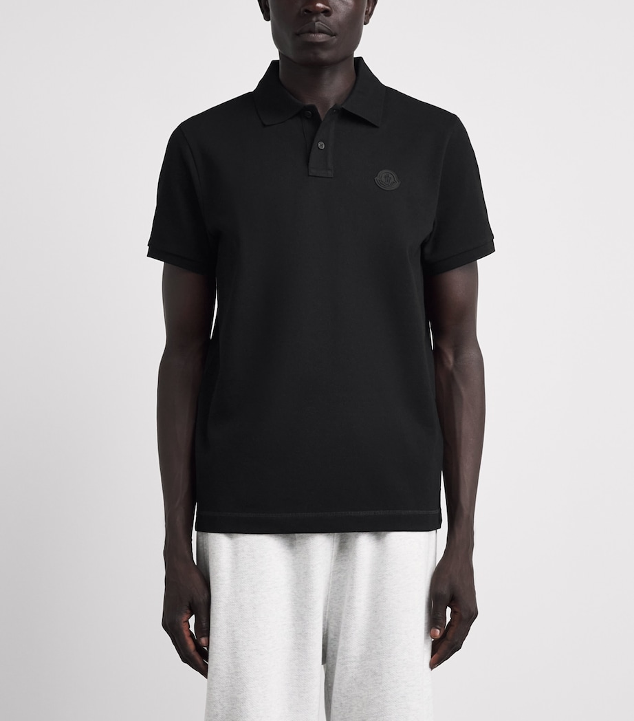 Moncler Mens Cotton Logo Polo Shirt Image 4