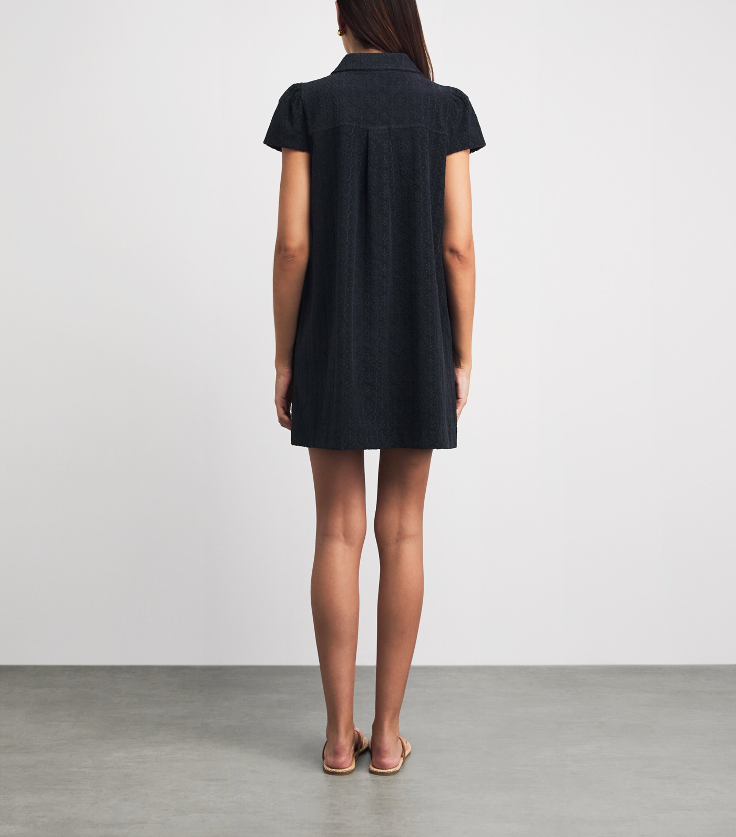 ME+EM Womens Jacquard Swing Mini Dress Navy Image 4