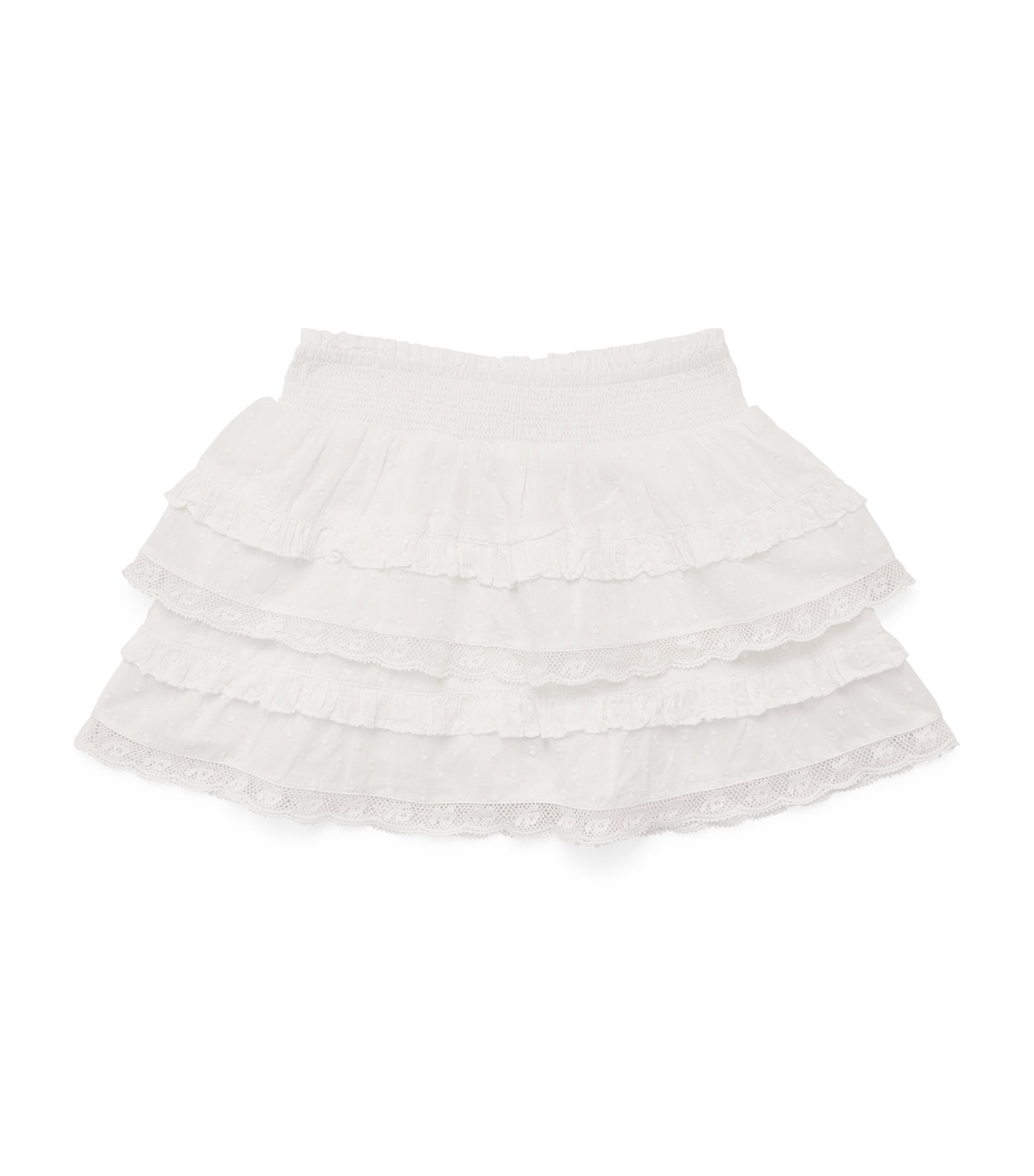 LoveShackFancy Cotton Billie Skirt (2-6 Years) Whitewhite Image 1