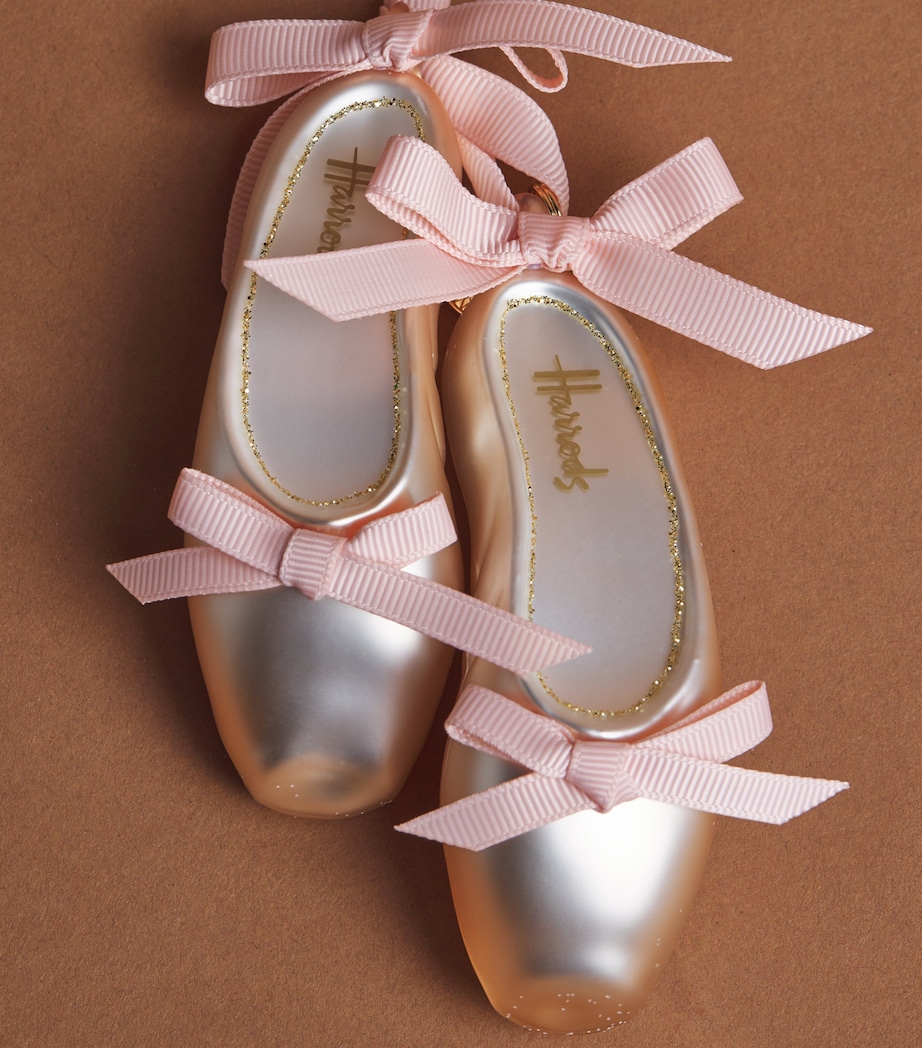 Harrods Glass Ballet Slippers Ornament Pink Image 2