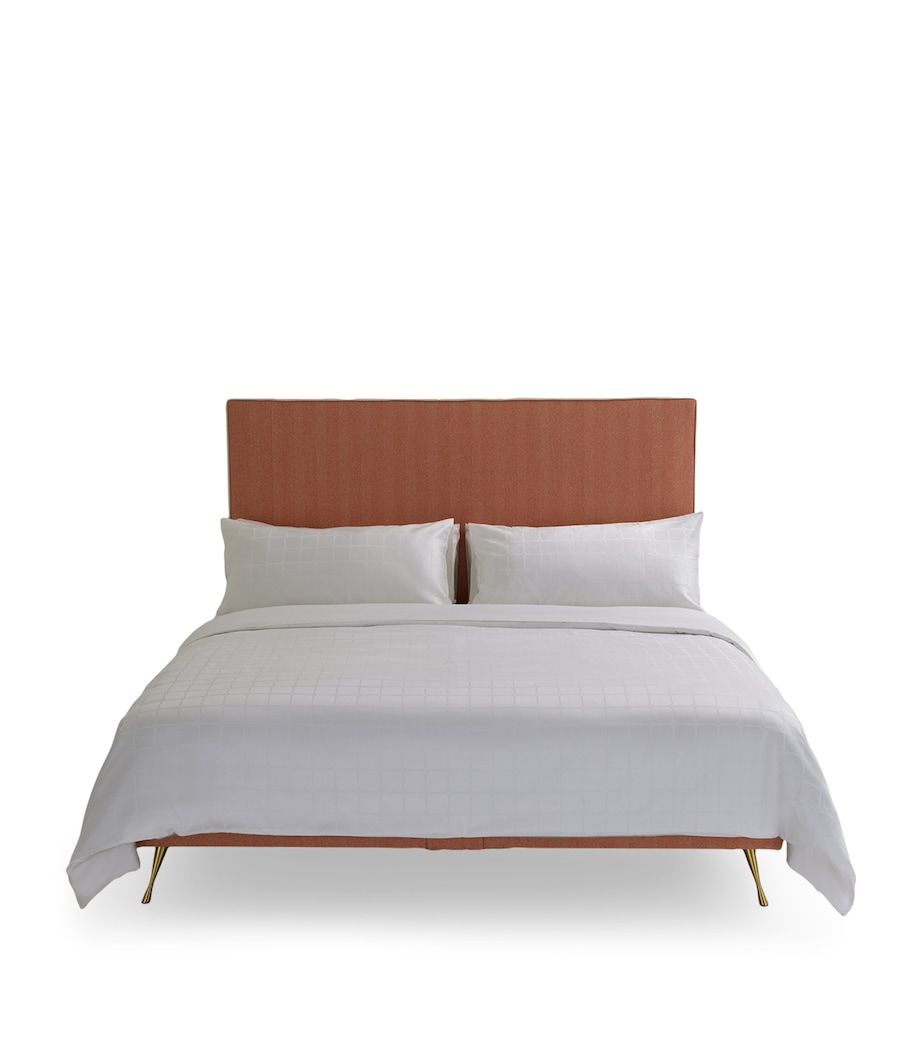 Trellis King Duvet Cover Set (230cm x 220cm) WHITE Image 1