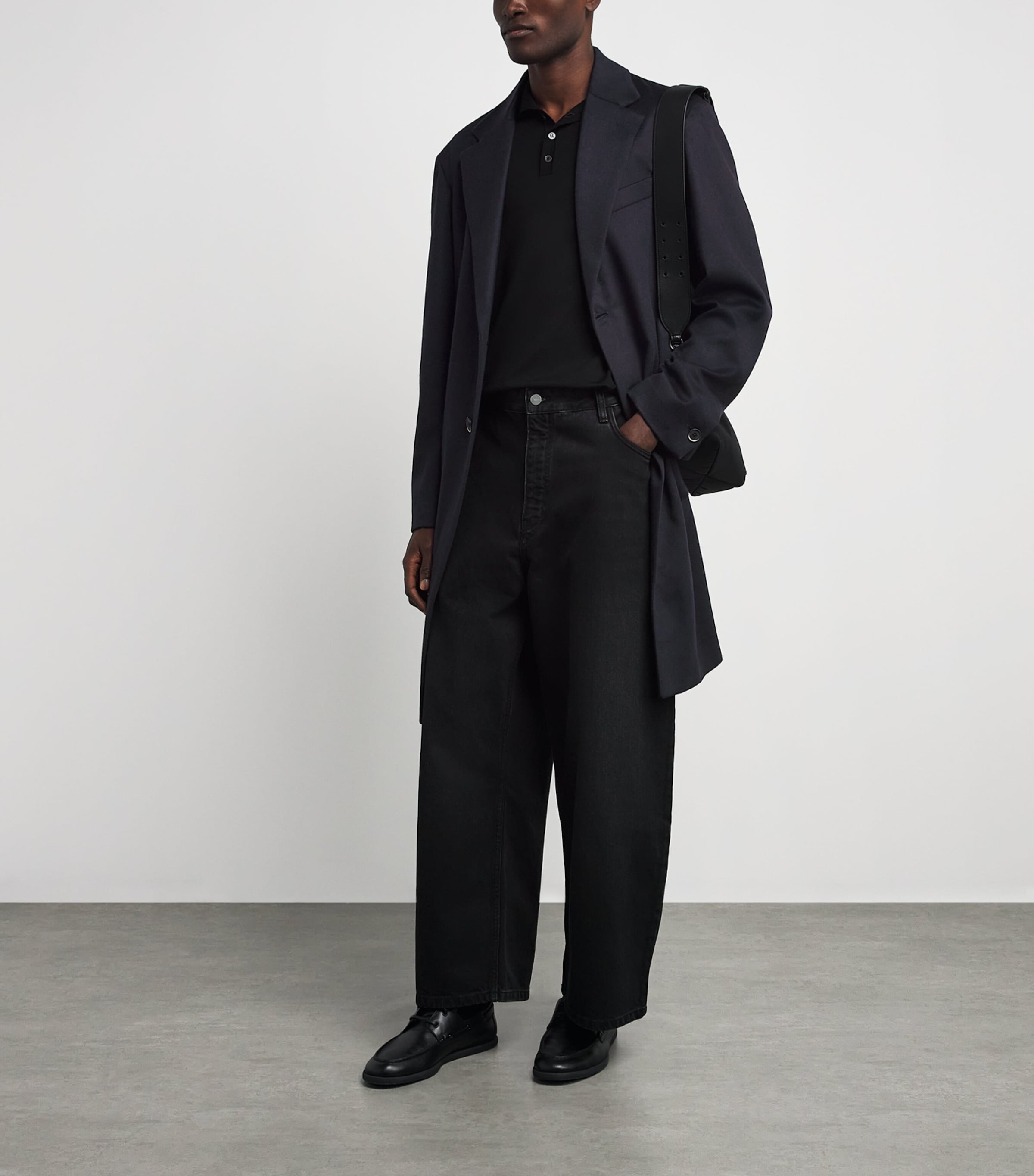 Barena Mens Cashmere Overcoat Navy Image 2