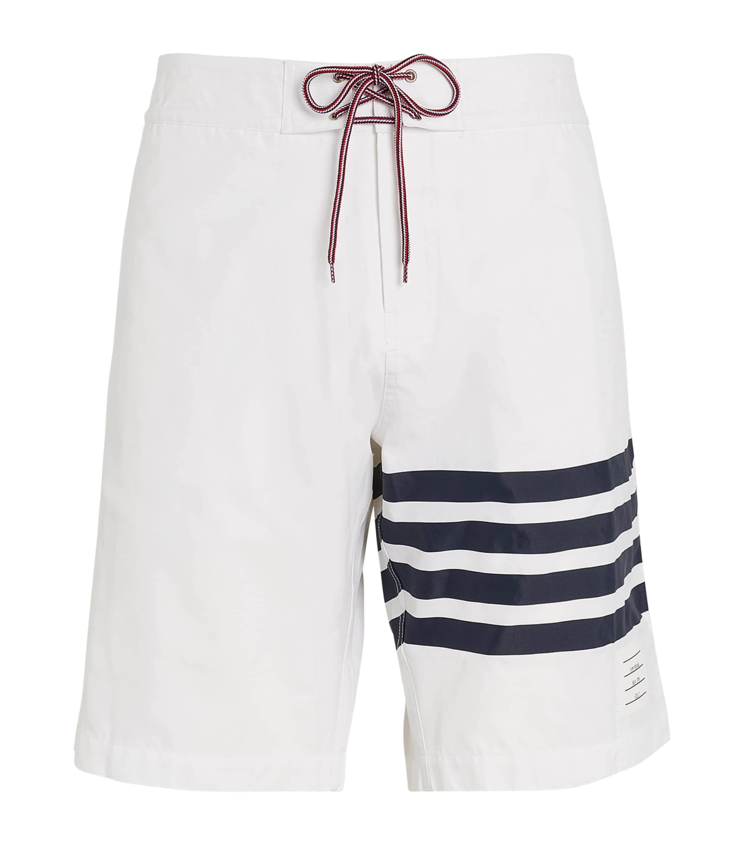 Shop Thom Browne 4-bar Swim Shorts In White