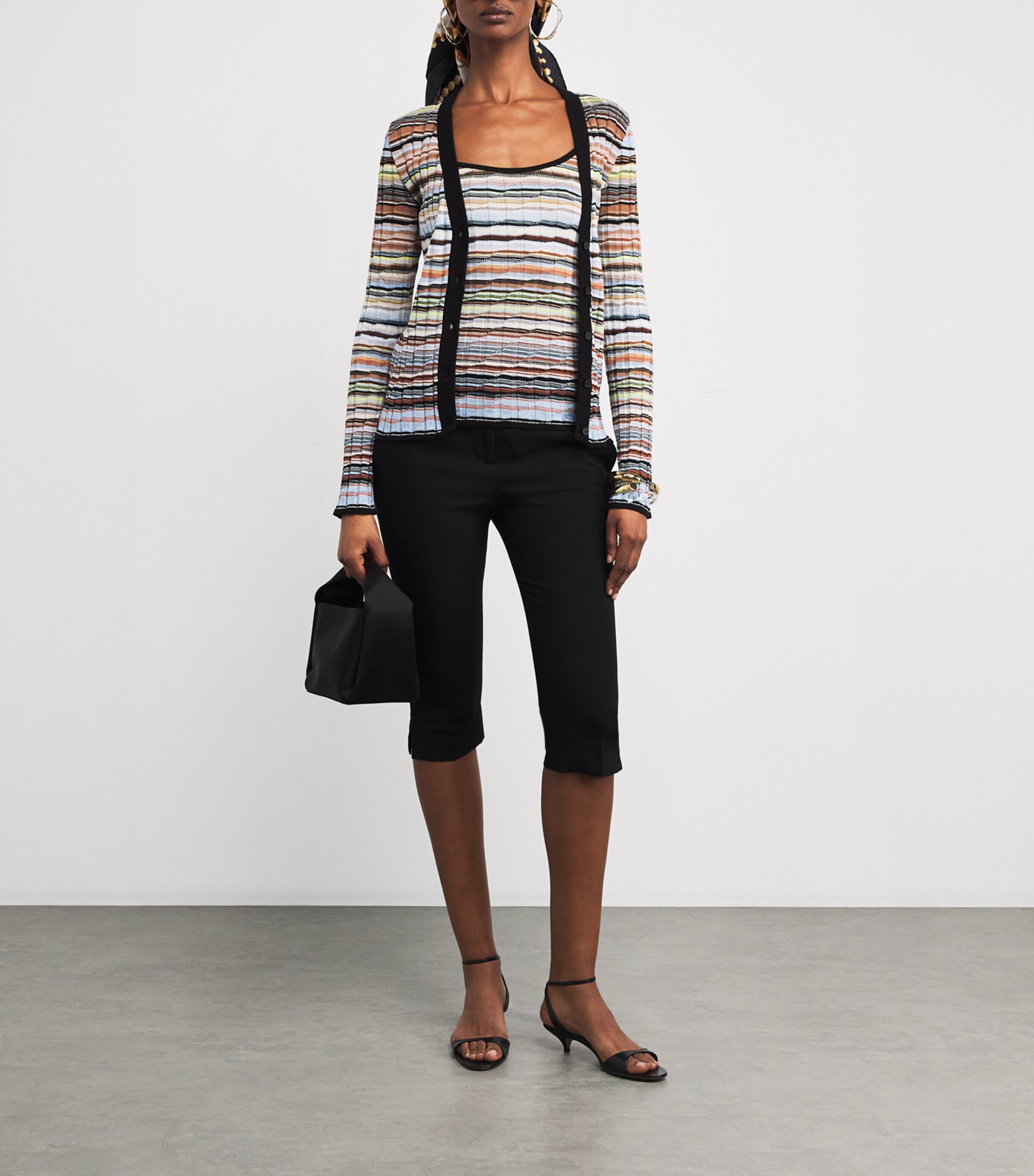 Missoni Womens Rib-Knit Stripe Tank Top Multicolor Image 2
