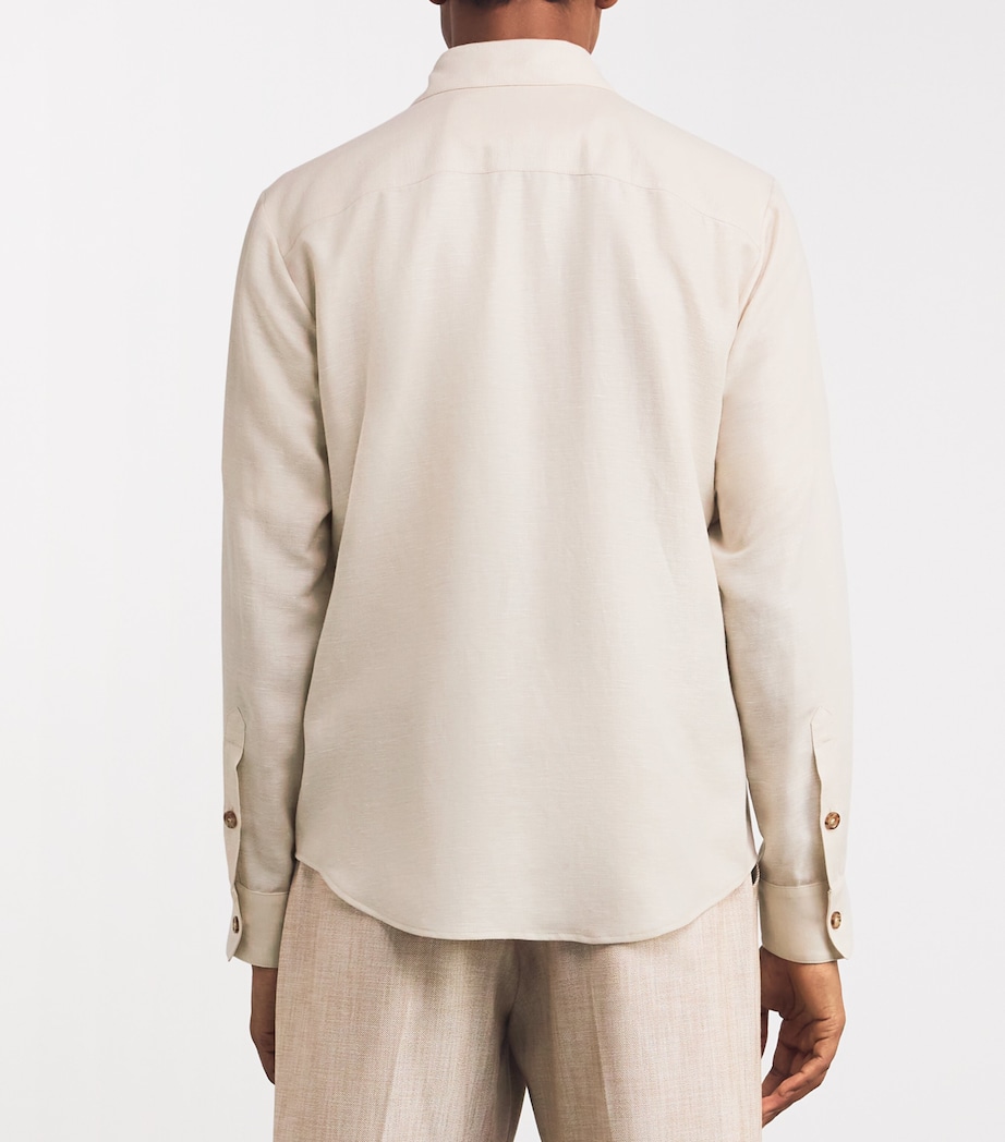 Cashmere-Linen Overshirt 82399 SAND Image 4