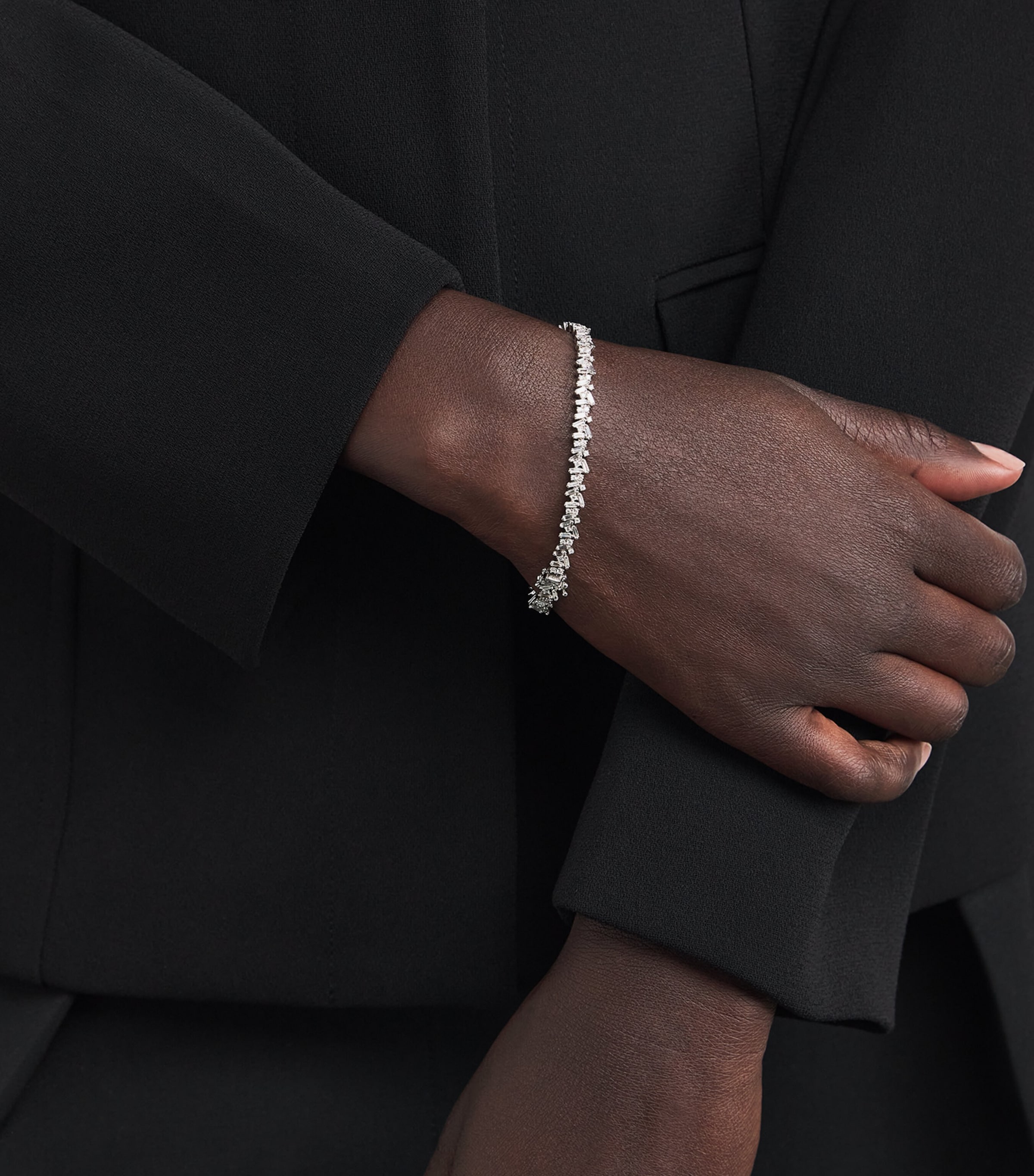 Suzanne Kalan White Gold and Diamond Classic Icon Tennis Bracelet Wg/wd Image 2