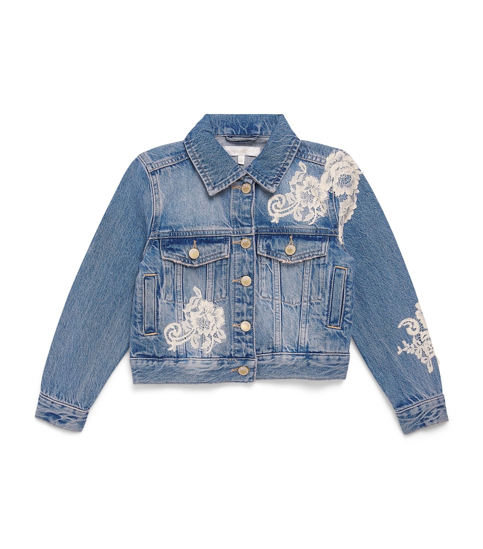 LoveShackFancy Lavina Denim Jacket (7-14 Years) Fdblufaded Blue