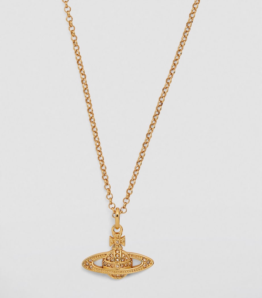 Vivienne Westwood Crystal Bas Relief Necklace Gold Light Image 4