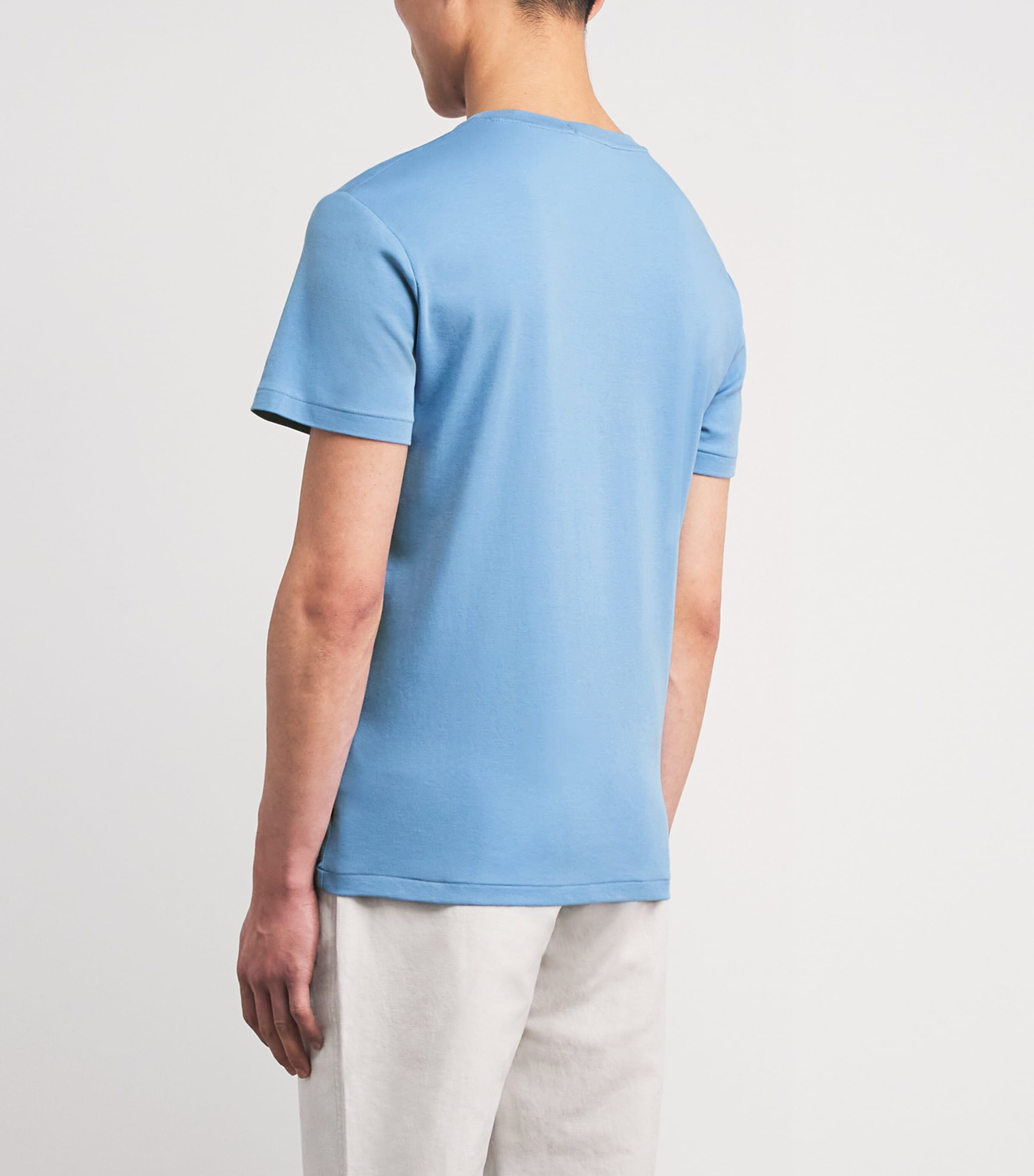 Pima Cotton Polo Pony T-Shirt SKY BLUE Image 4